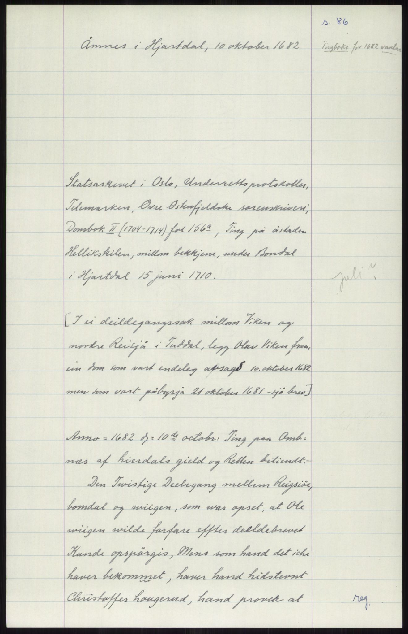 Samlinger til kildeutgivelse, Diplomavskriftsamlingen, AV/RA-EA-4053/H/Ha, p. 2205
