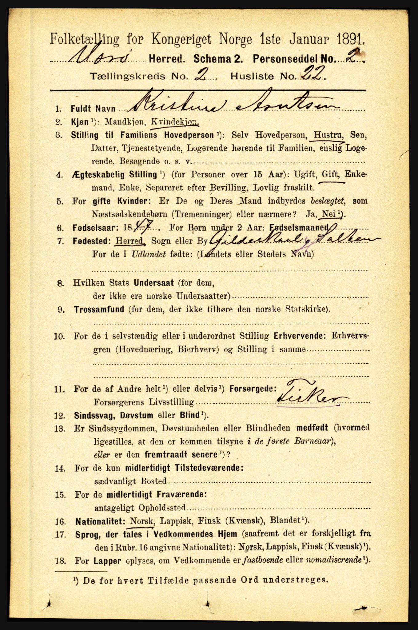 RA, 1891 census for 1857 Værøy, 1891, p. 436