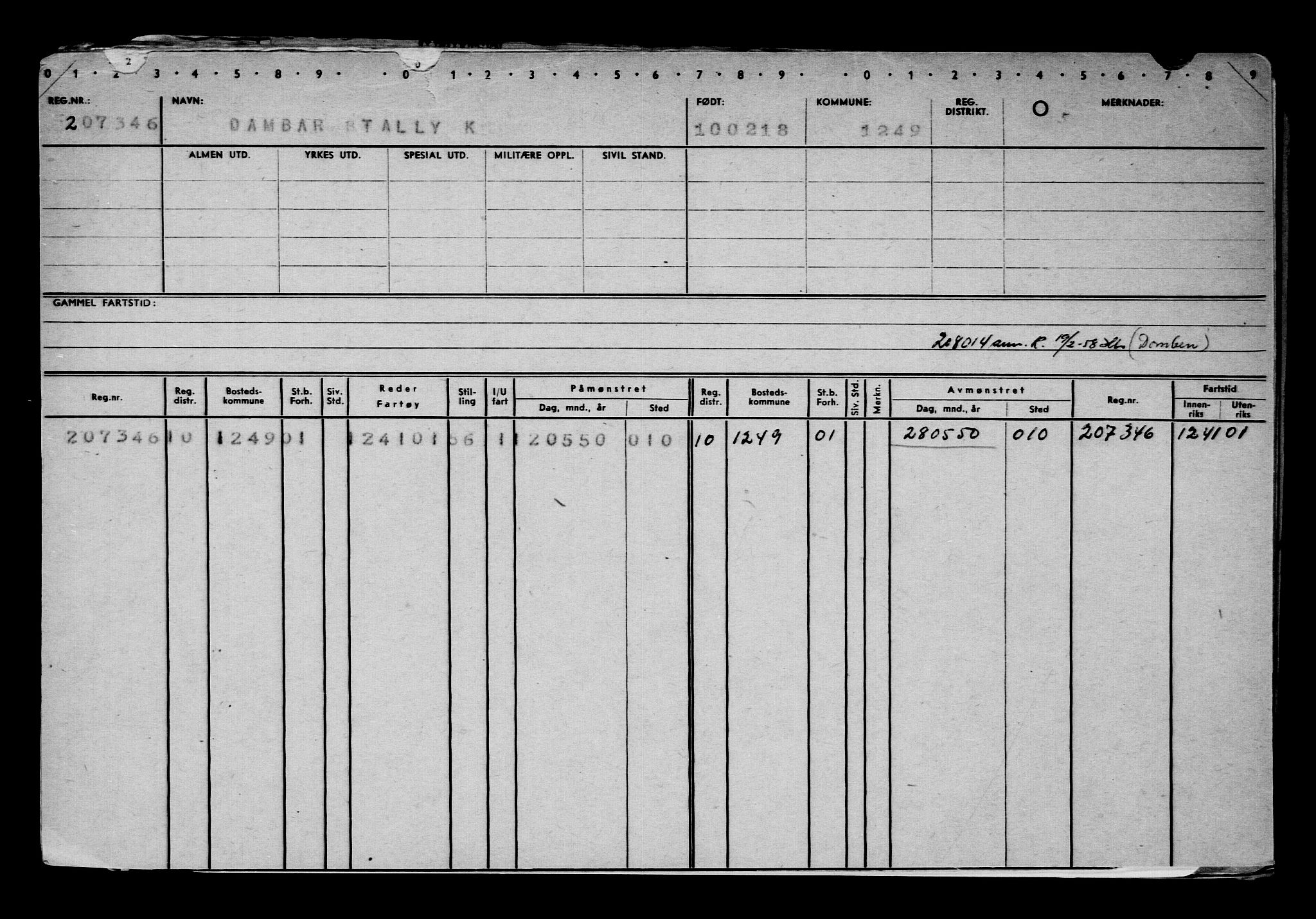 Direktoratet for sjømenn, AV/RA-S-3545/G/Gb/L0155: Hovedkort, 1918, p. 437