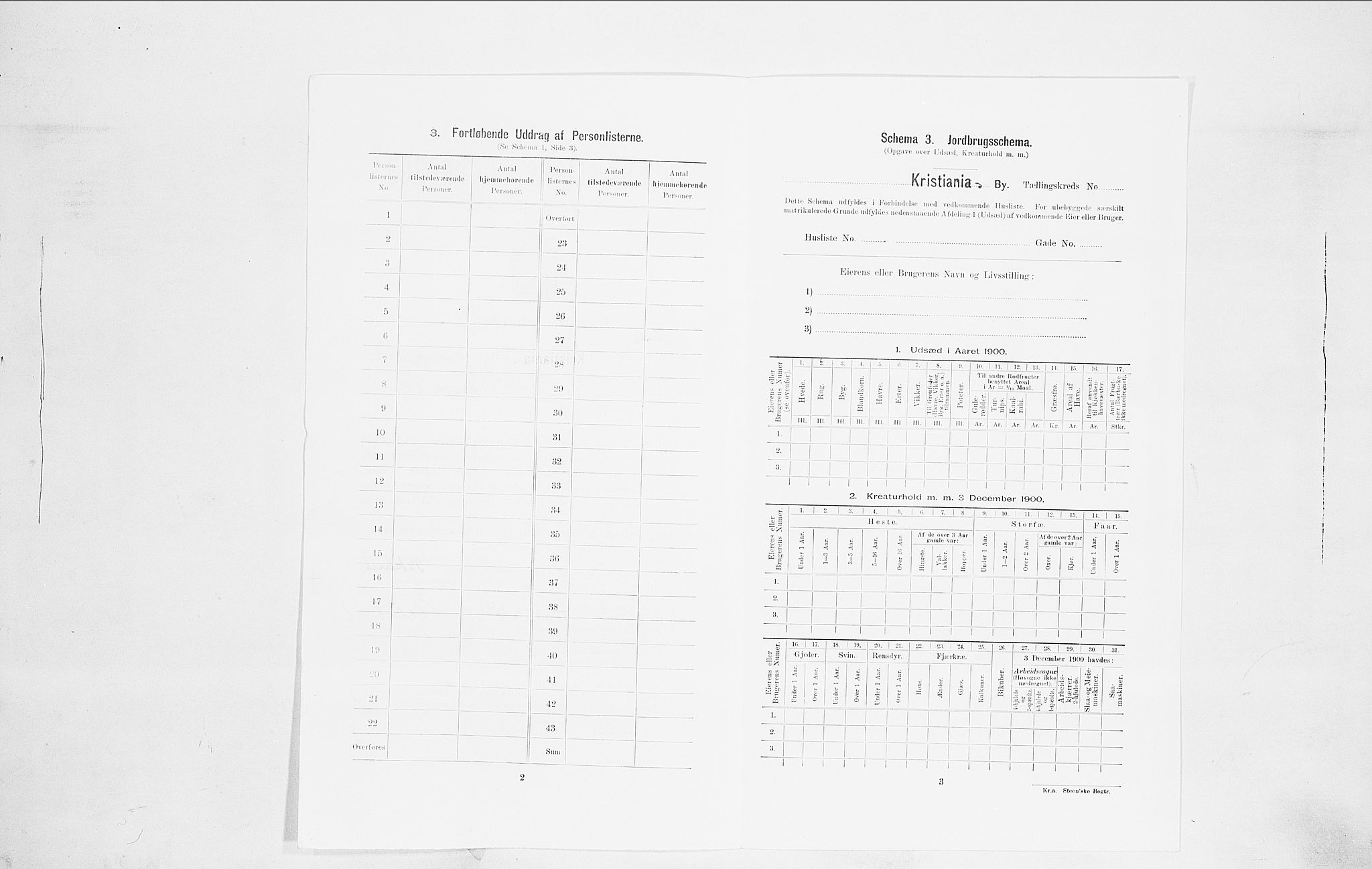 SAO, 1900 census for Kristiania, 1900, p. 102331