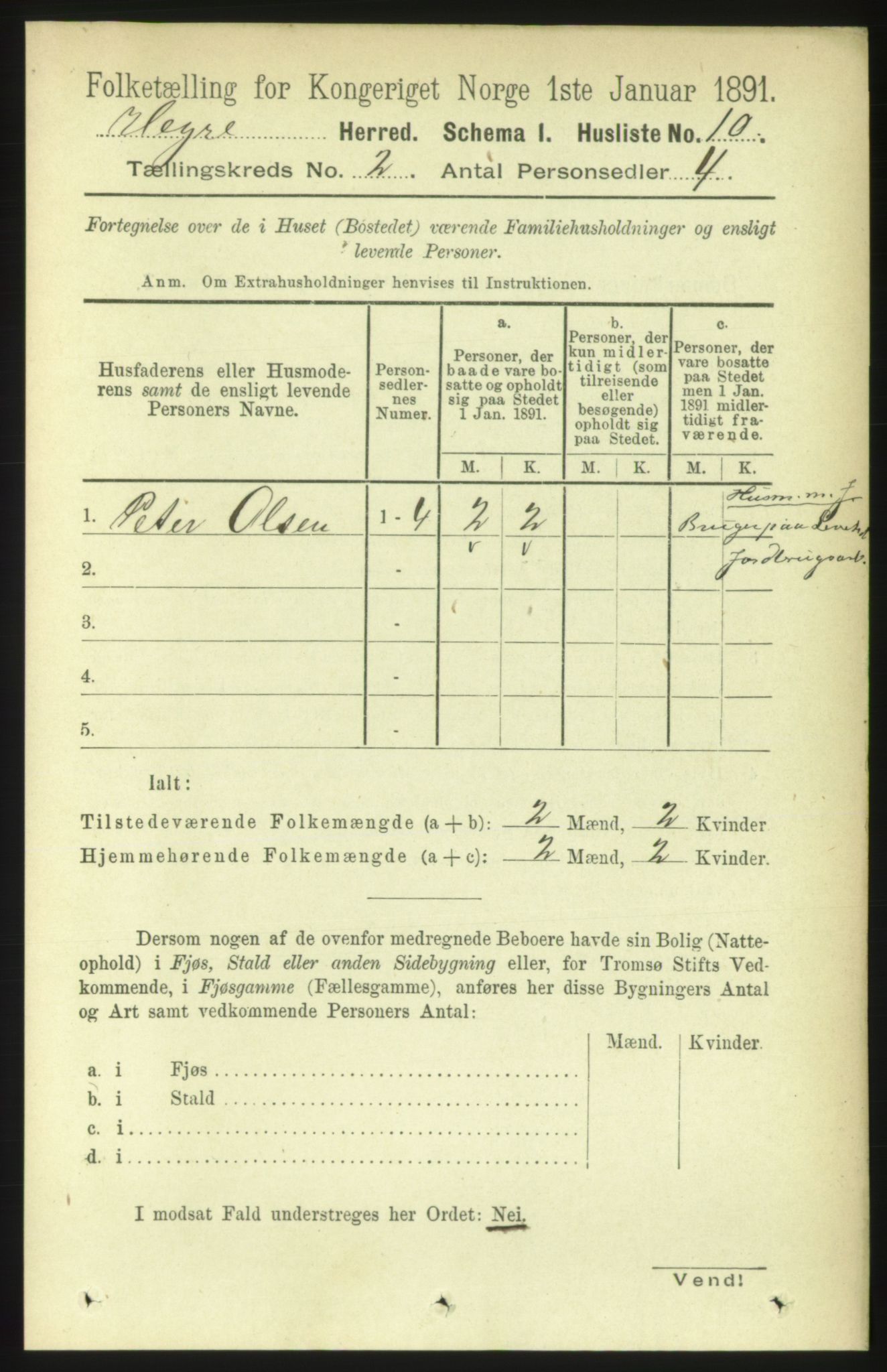 RA, 1891 census for 1712 Hegra, 1891, p. 433