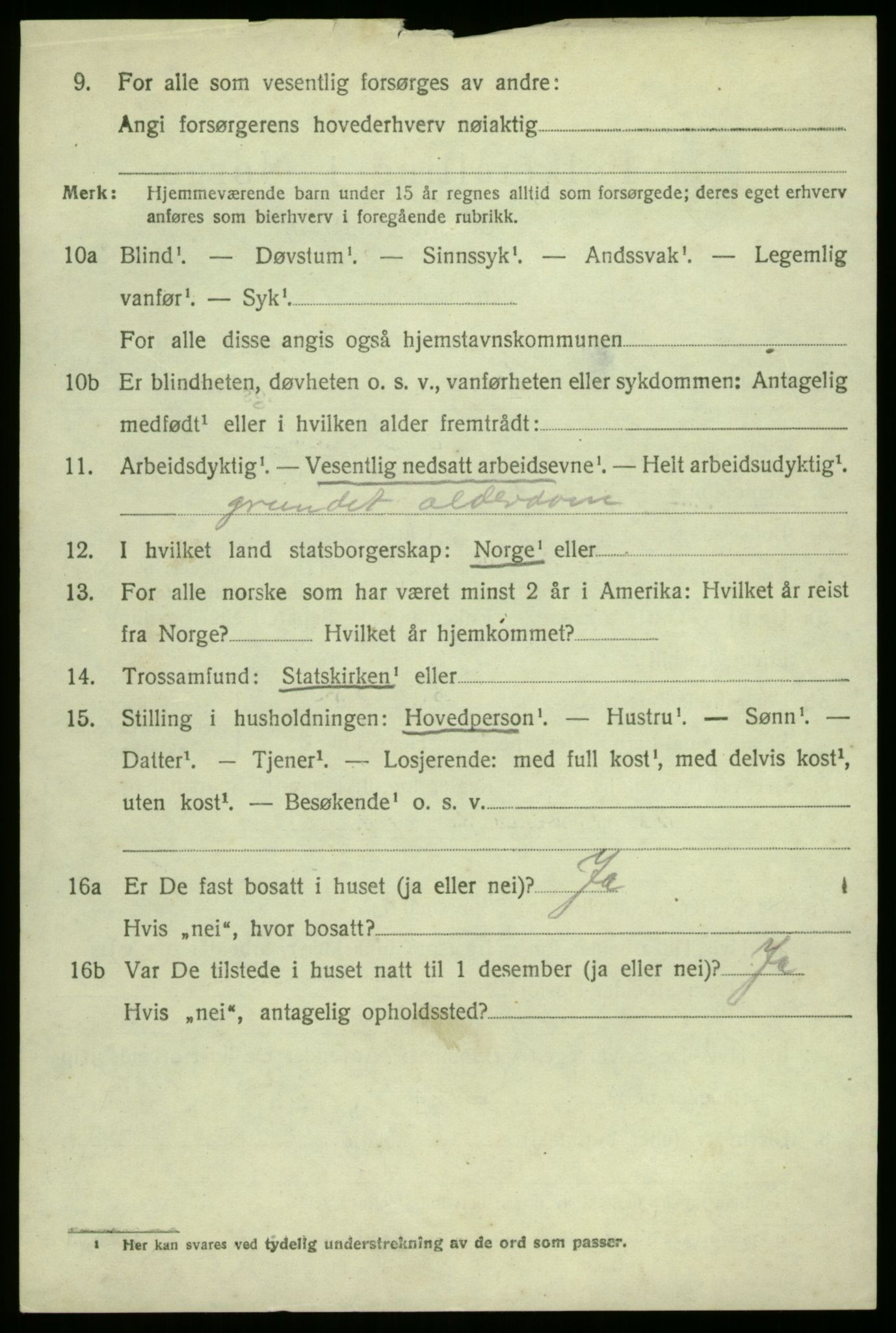 SAO, 1920 census for Borge, 1920, p. 3052