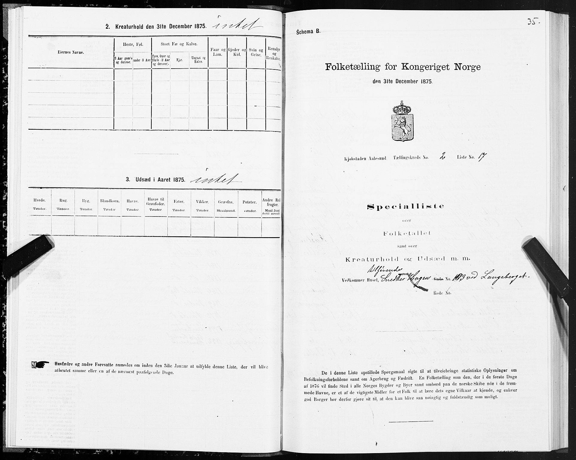 SAT, 1875 census for 1501P Ålesund, 1875, p. 2035