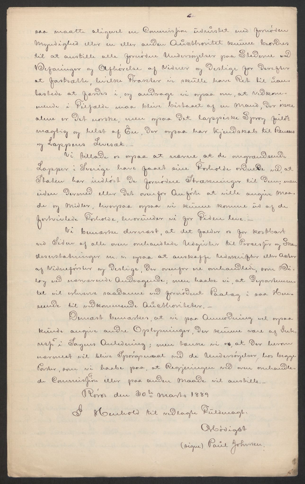 Landbruksdepartementet, Kontorer for reindrift og ferskvannsfiske, AV/RA-S-1247/2/E/Eb/L0014: Lappekommisjonen, 1885-1890, p. 443