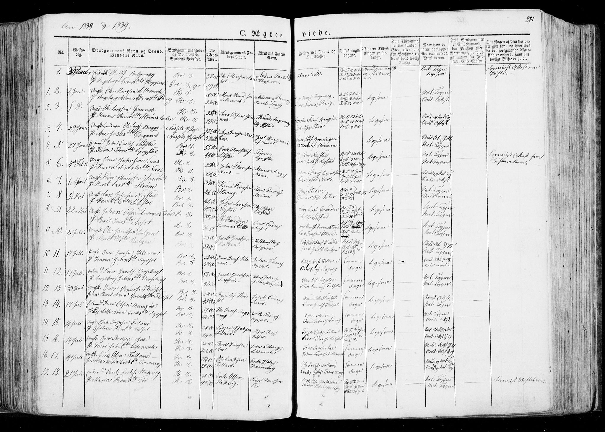 Ministerialprotokoller, klokkerbøker og fødselsregistre - Møre og Romsdal, SAT/A-1454/568/L0803: Parish register (official) no. 568A10, 1830-1853, p. 281