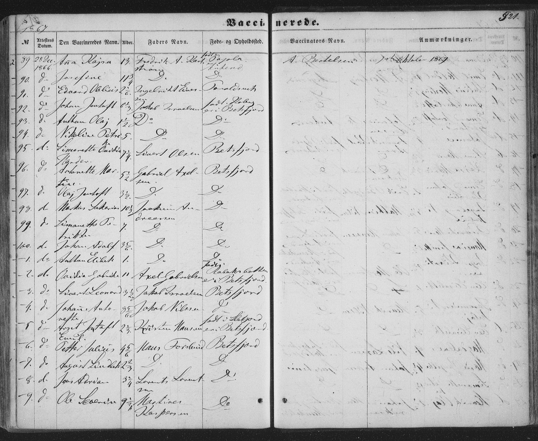 Ministerialprotokoller, klokkerbøker og fødselsregistre - Nordland, AV/SAT-A-1459/863/L0896: Parish register (official) no. 863A08, 1861-1871, p. 521