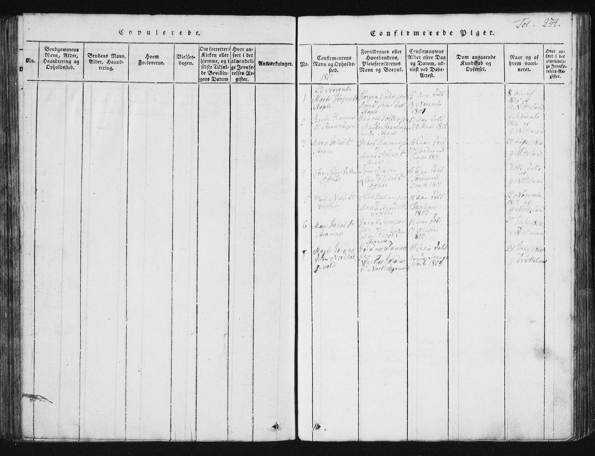 Vikedal sokneprestkontor, SAST/A-101840/01/V: Parish register (copy) no. B 2, 1816-1863, p. 234