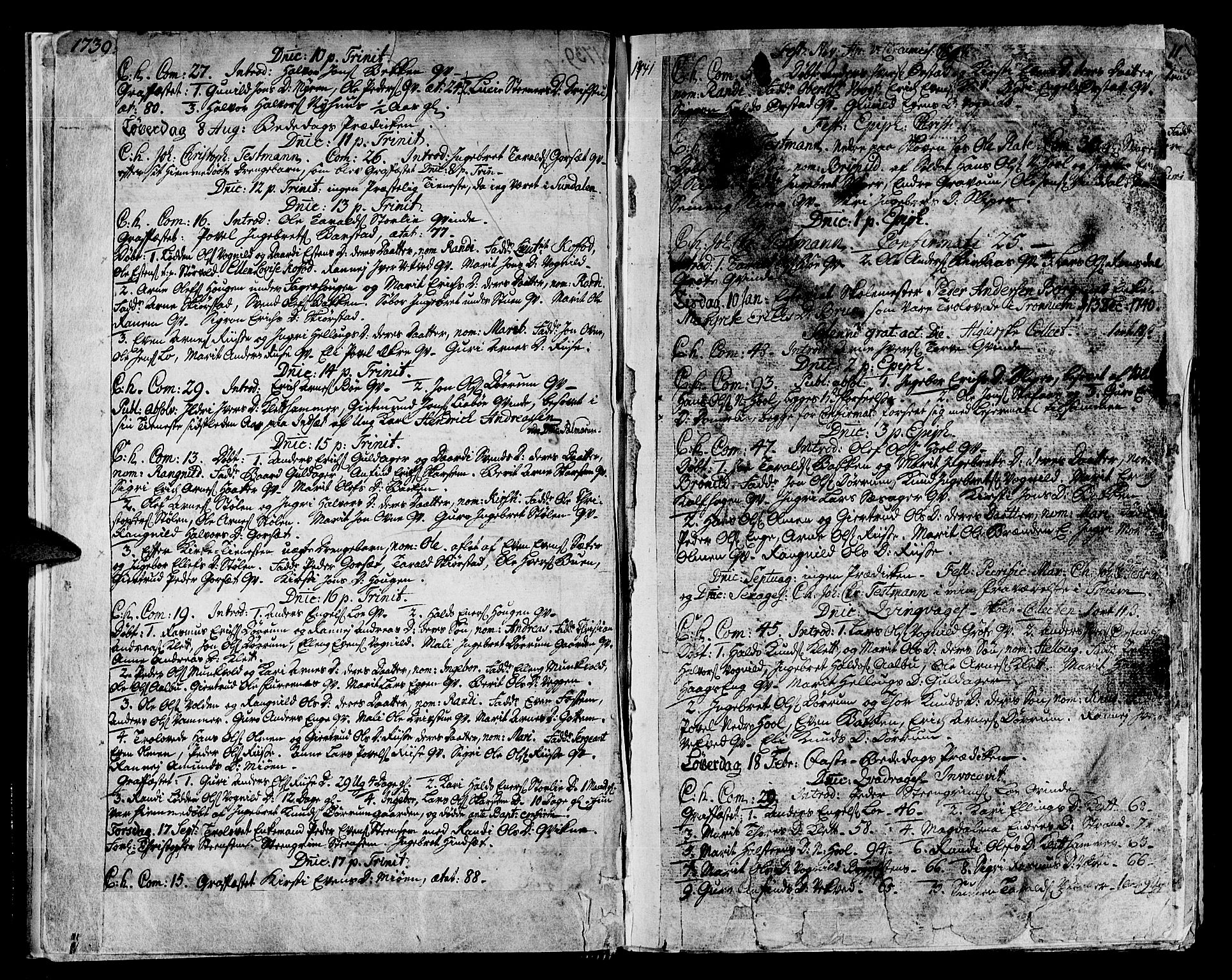 Ministerialprotokoller, klokkerbøker og fødselsregistre - Sør-Trøndelag, SAT/A-1456/678/L0891: Parish register (official) no. 678A01, 1739-1780, p. 10