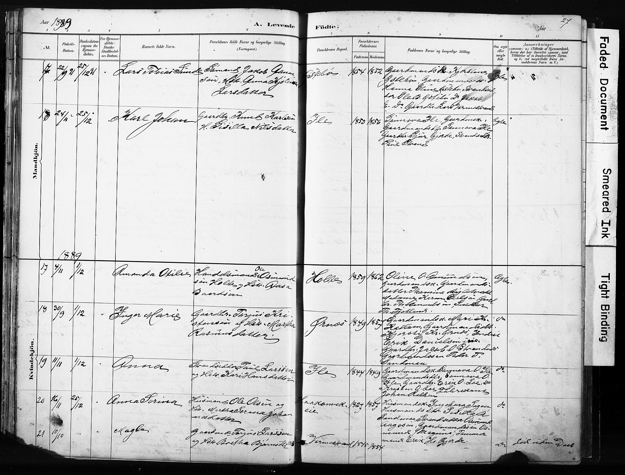 Vikedal sokneprestkontor, AV/SAST-A-101840/01/IV: Parish register (official) no. A 10, 1884-1907, p. 27