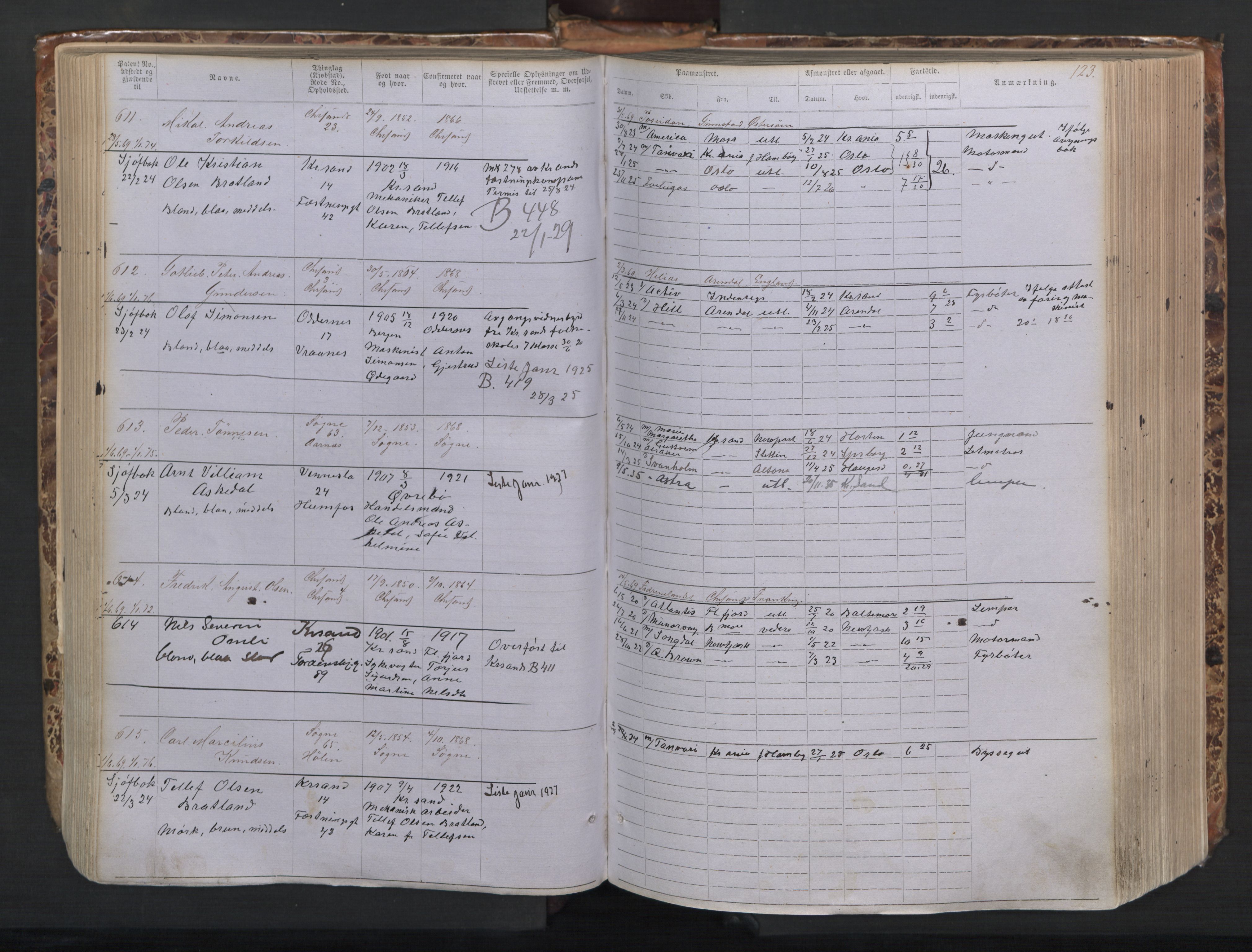 Kristiansand mønstringskrets, AV/SAK-2031-0015/F/Fa/L0008: Annotasjonsrulle nr 1-1330 med register, I-6, 1915-1948, p. 148