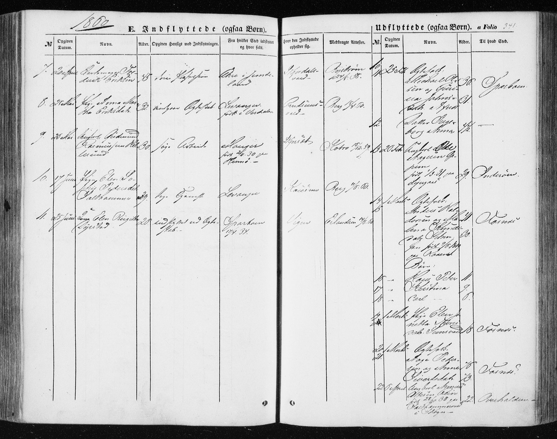 Ministerialprotokoller, klokkerbøker og fødselsregistre - Nord-Trøndelag, SAT/A-1458/723/L0240: Parish register (official) no. 723A09, 1852-1860, p. 341