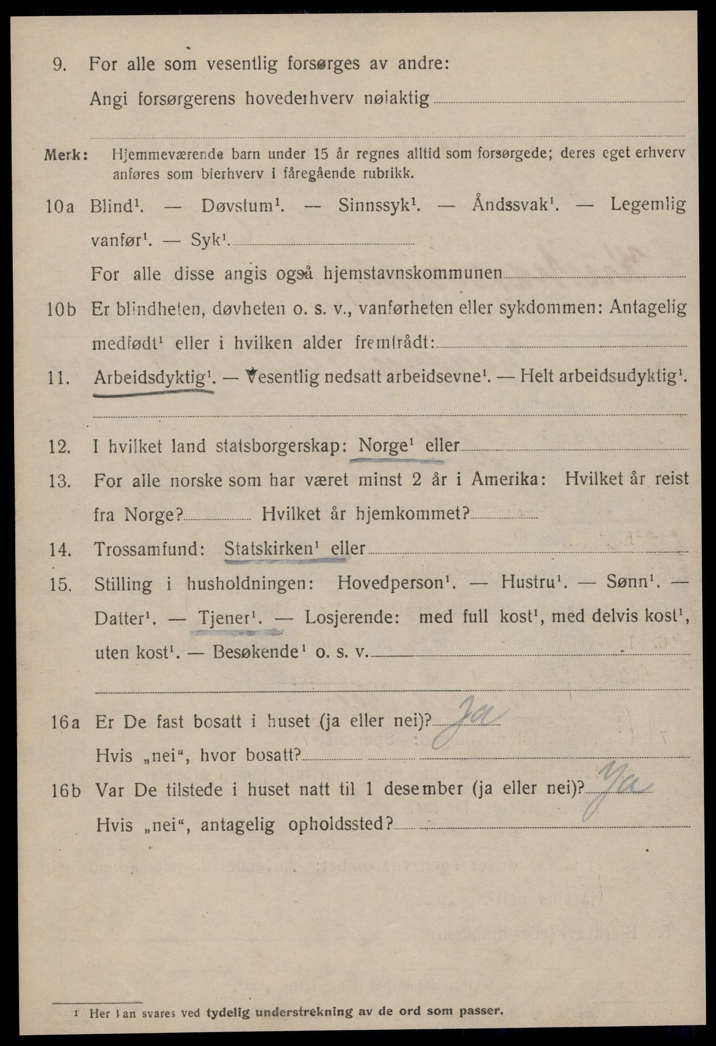 SAT, 1920 census for Kristiansund, 1920, p. 18044