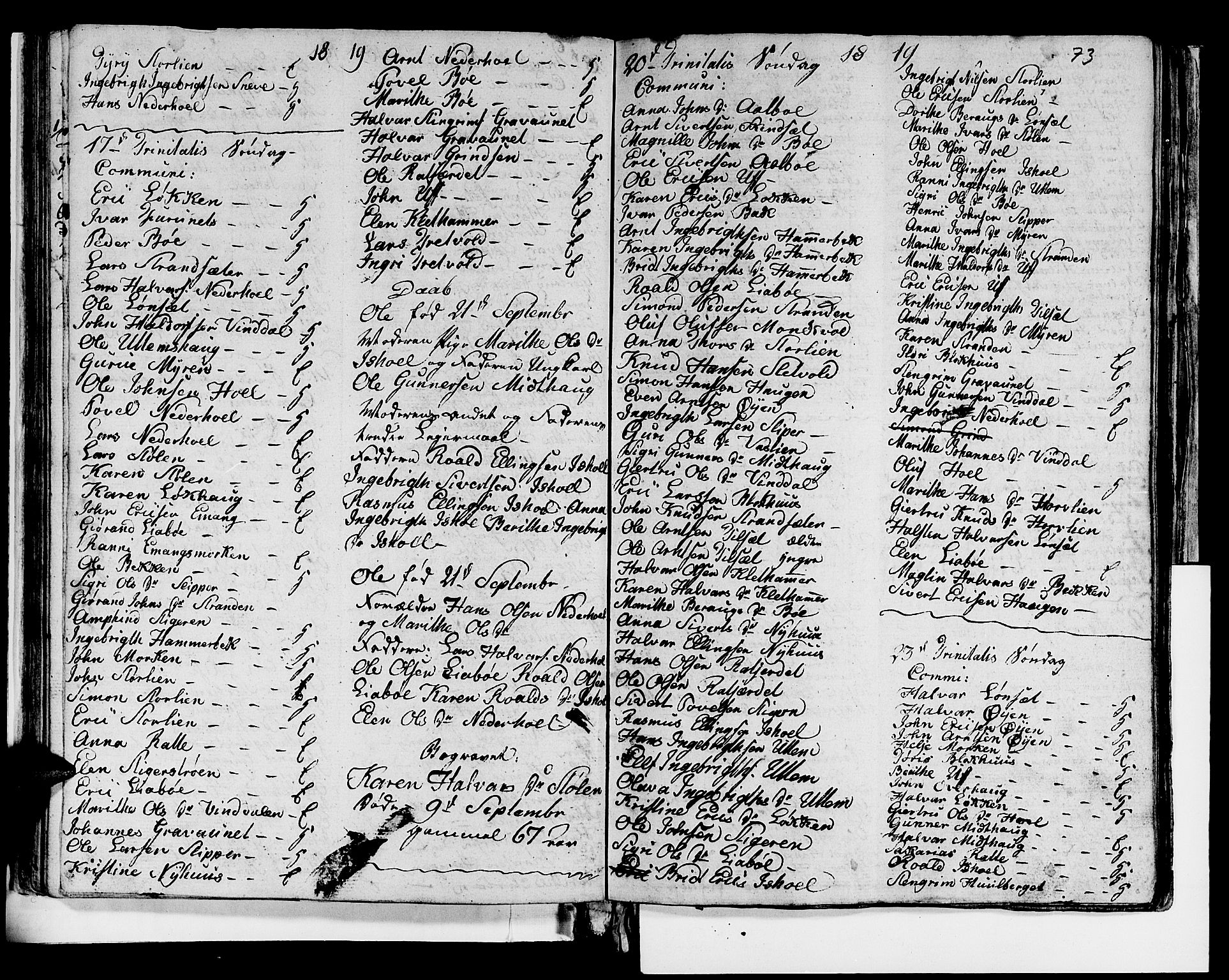 Ministerialprotokoller, klokkerbøker og fødselsregistre - Sør-Trøndelag, SAT/A-1456/679/L0921: Parish register (copy) no. 679C01, 1792-1840, p. 73