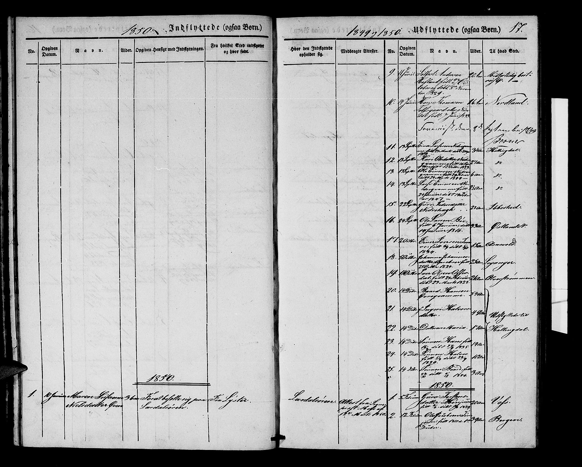 Lærdal sokneprestembete, SAB/A-81201: Parish register (official) no. A 10, 1837-1851, p. 17