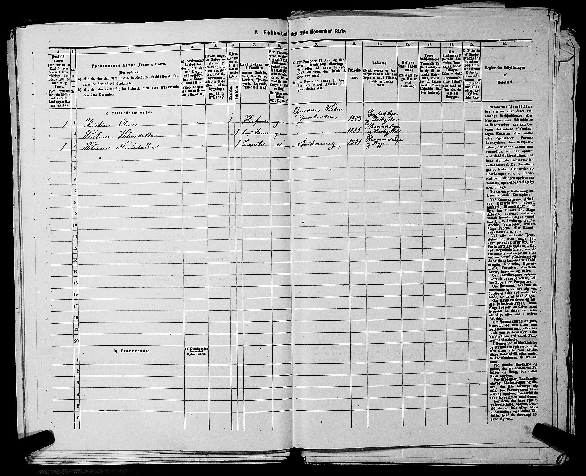 RA, 1875 census for 0123P Spydeberg, 1875, p. 682