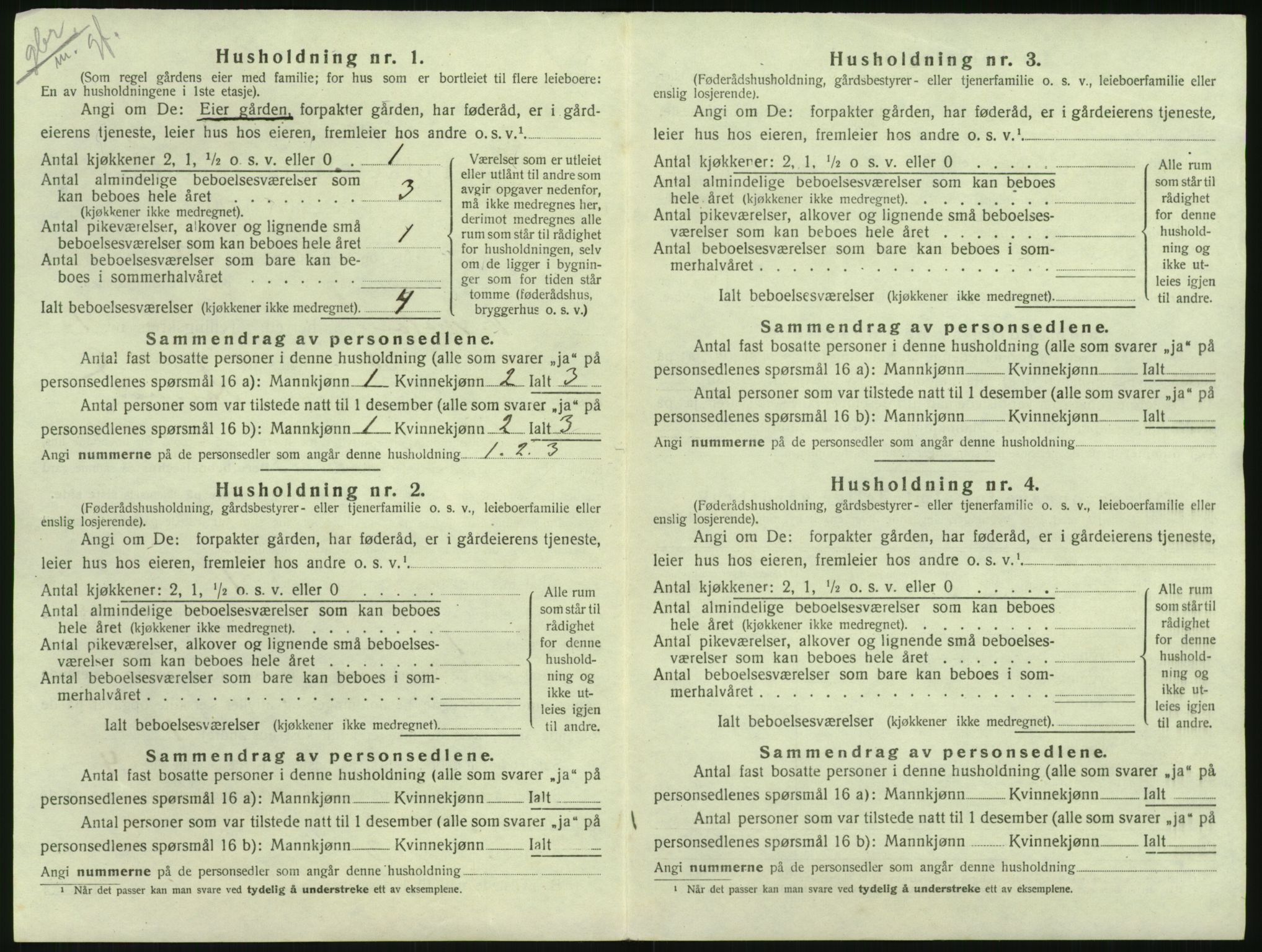 SAK, 1920 census for Vestre Moland, 1920, p. 46