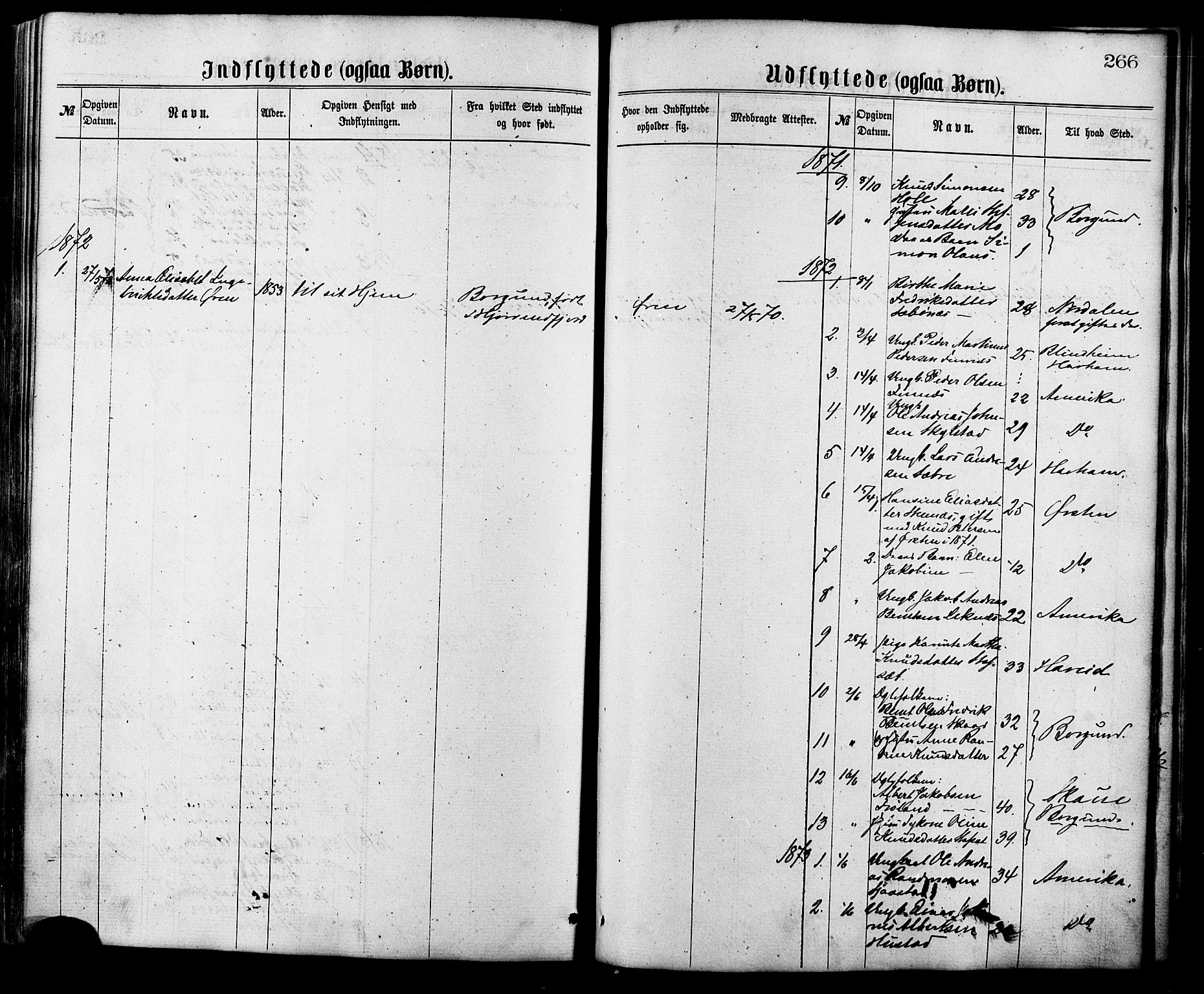 Ministerialprotokoller, klokkerbøker og fødselsregistre - Møre og Romsdal, SAT/A-1454/515/L0210: Parish register (official) no. 515A06, 1868-1885, p. 266