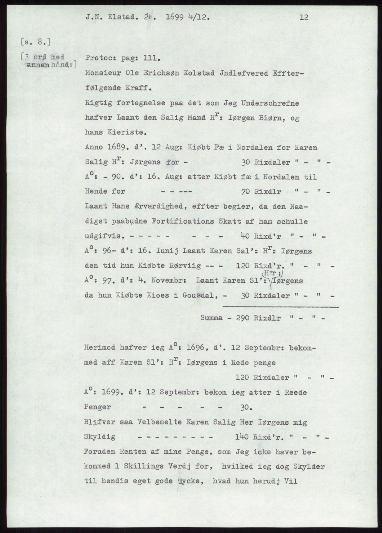 Samlinger til kildeutgivelse, Diplomavskriftsamlingen, AV/RA-EA-4053/H/Ha, p. 2030