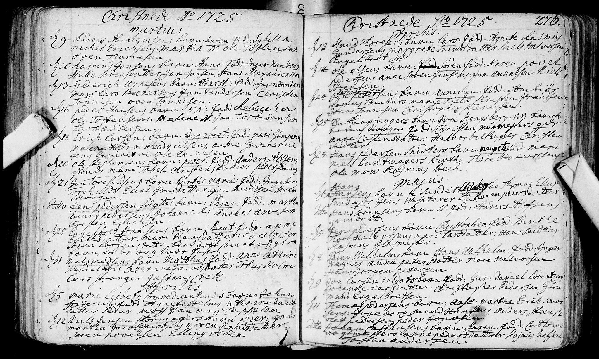 Bragernes kirkebøker, AV/SAKO-A-6/F/Fa/L0003: Parish register (official) no. I 3, 1706-1734, p. 276