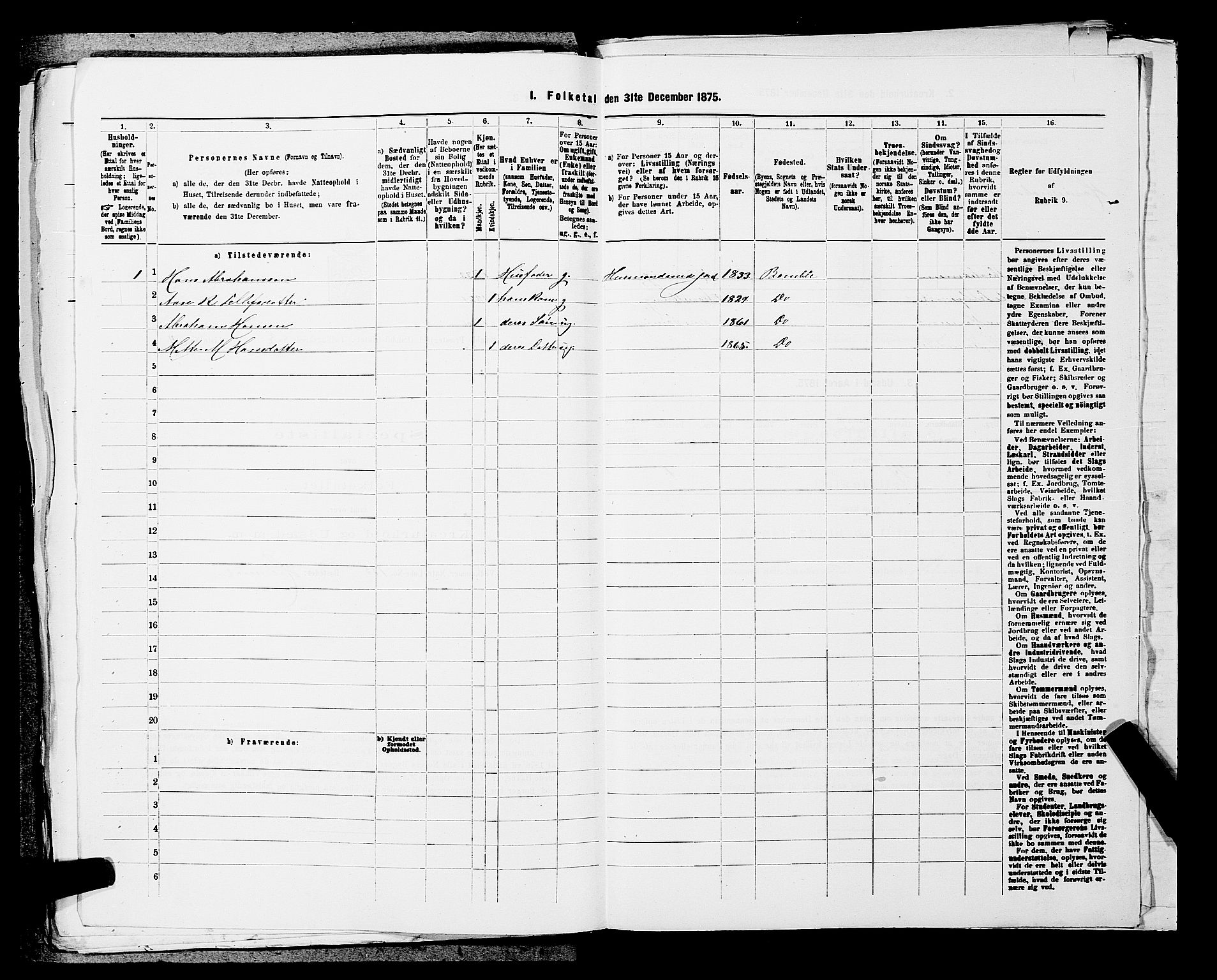 SAKO, 1875 census for 0814L Bamble/Bamble, 1875, p. 523