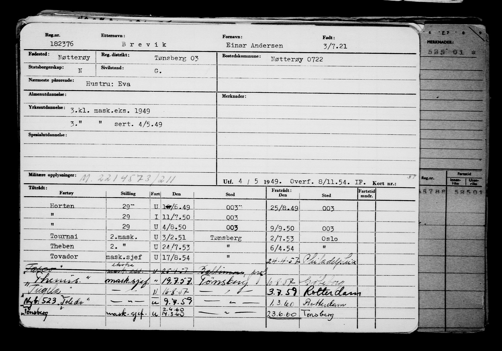 Direktoratet for sjømenn, AV/RA-S-3545/G/Gb/L0195: Hovedkort, 1921, p. 498