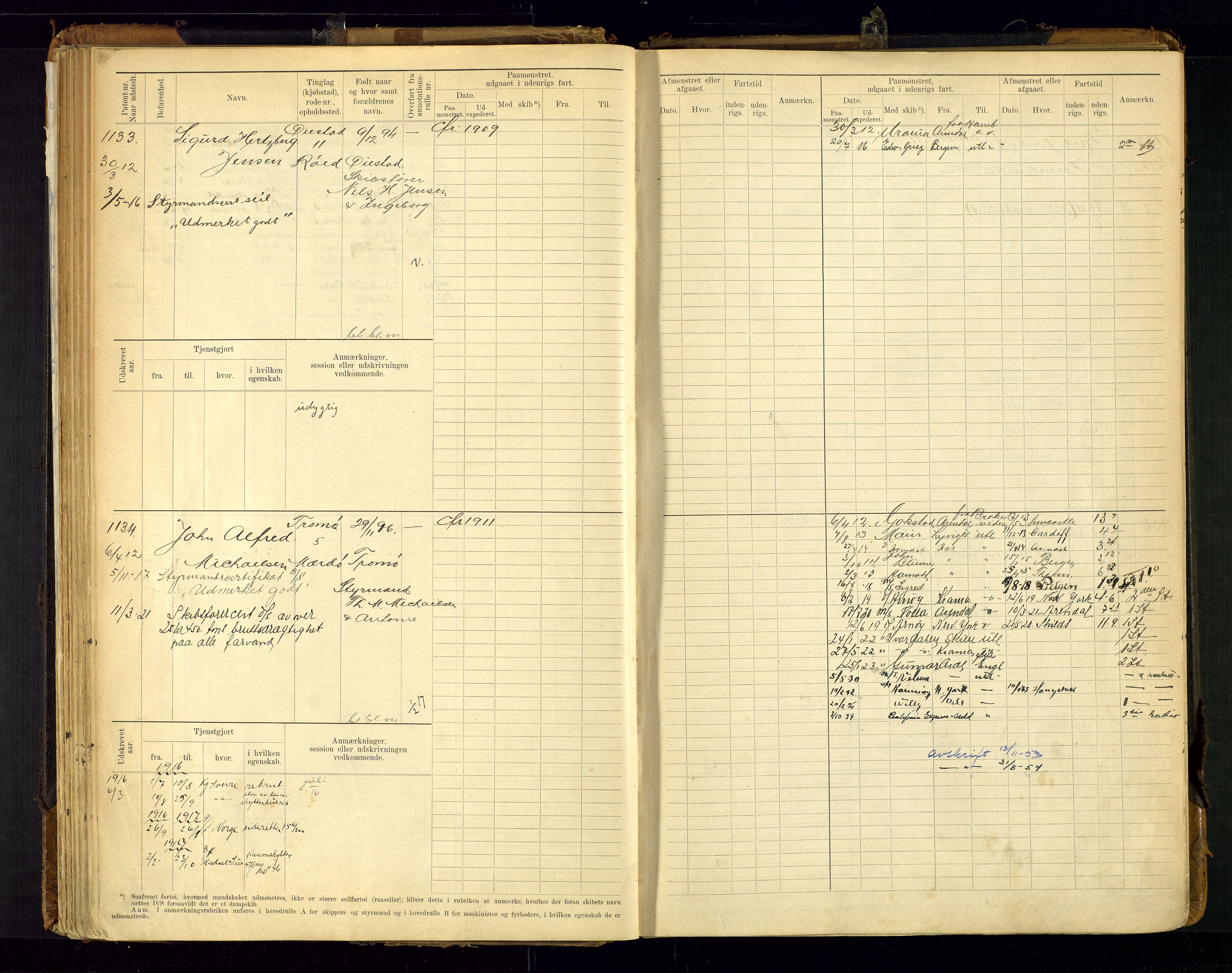 Arendal mønstringskrets, AV/SAK-2031-0012/F/Fb/L0021: Hovedrulle A nr 969-1465, S-19, 1910-1914, p. 87