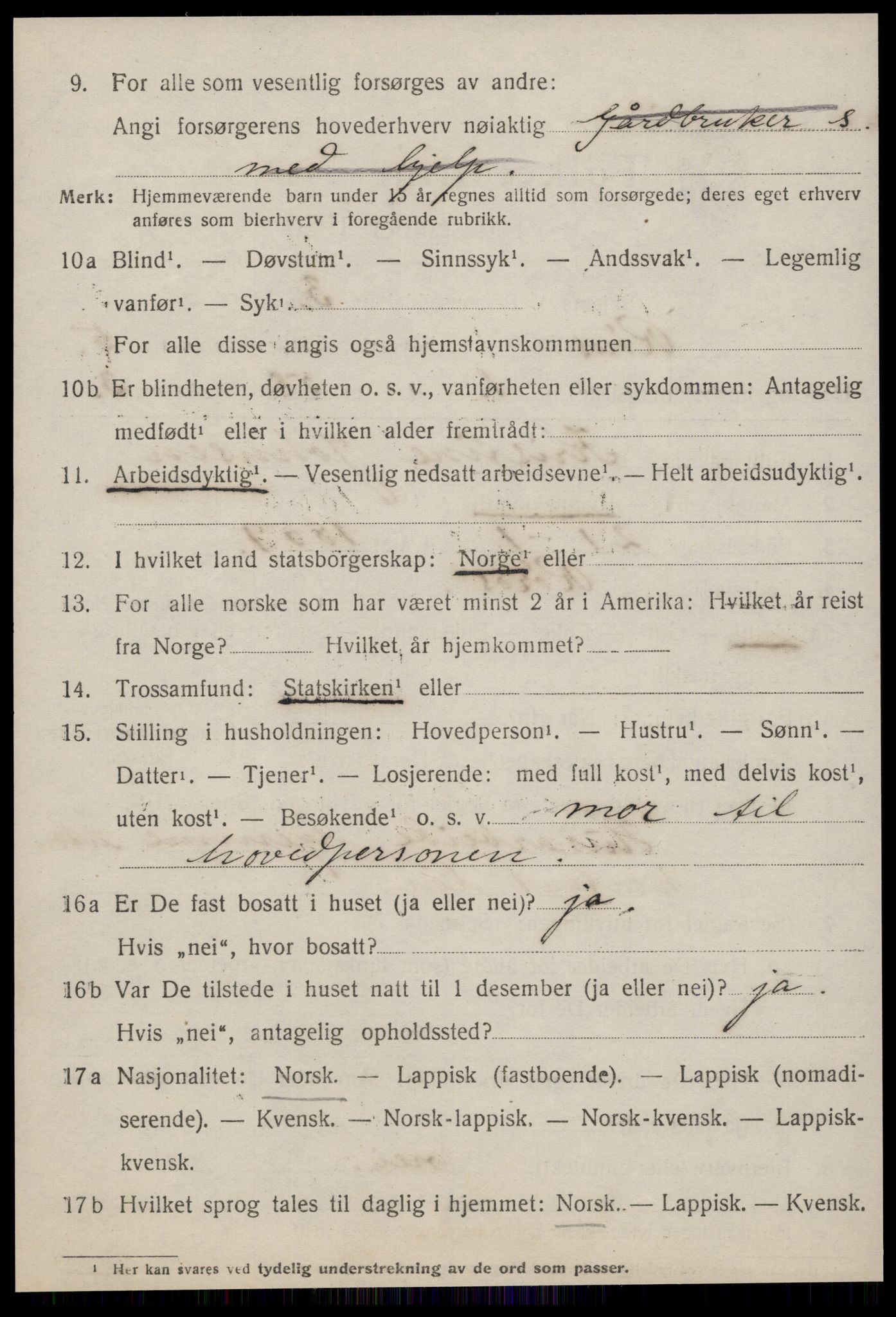 SAT, 1920 census for Røros, 1920, p. 5557