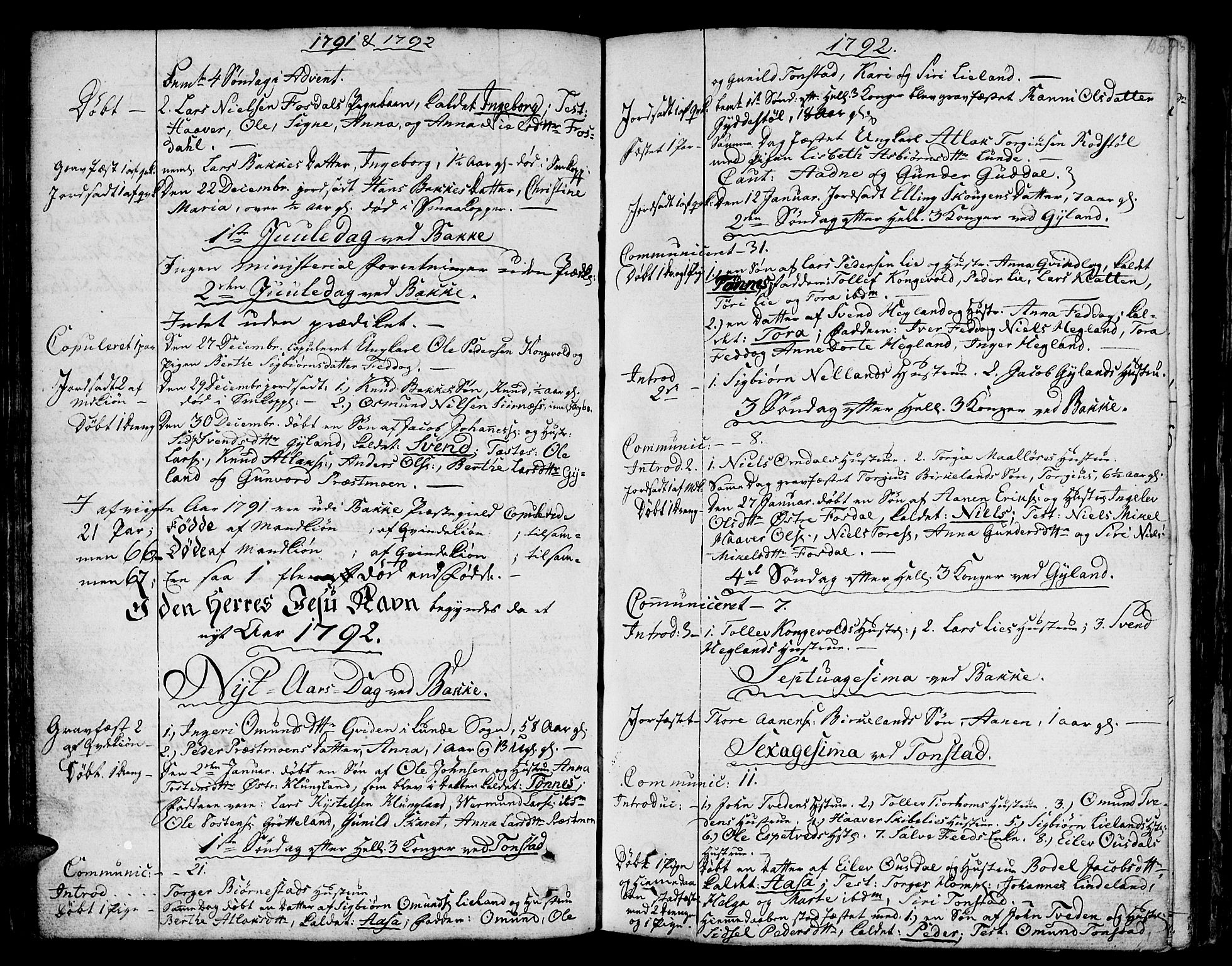 Bakke sokneprestkontor, SAK/1111-0002/F/Fa/Faa/L0002: Parish register (official) no. A 2, 1780-1816, p. 106