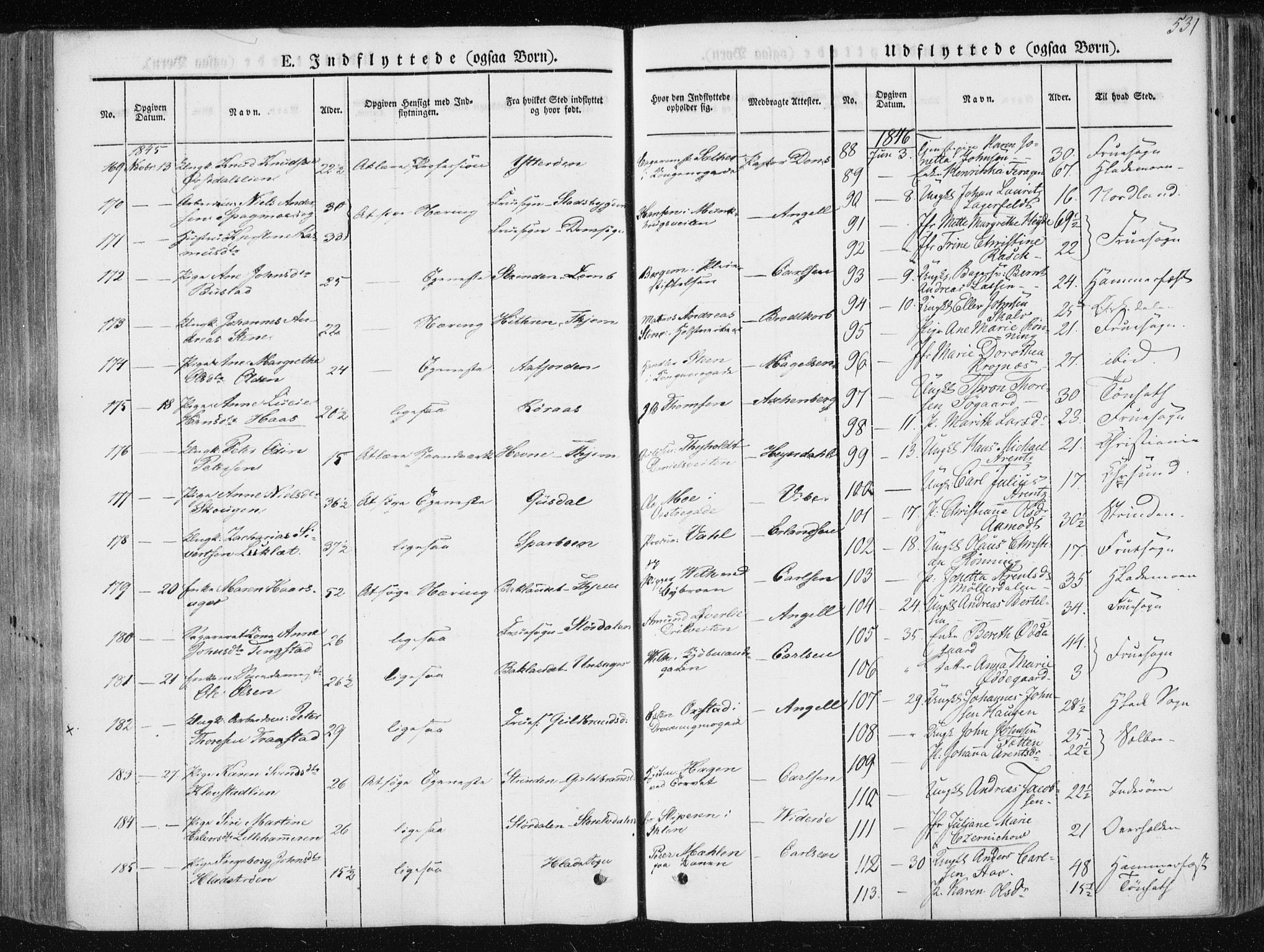 Ministerialprotokoller, klokkerbøker og fødselsregistre - Sør-Trøndelag, AV/SAT-A-1456/601/L0049: Parish register (official) no. 601A17, 1839-1847, p. 531