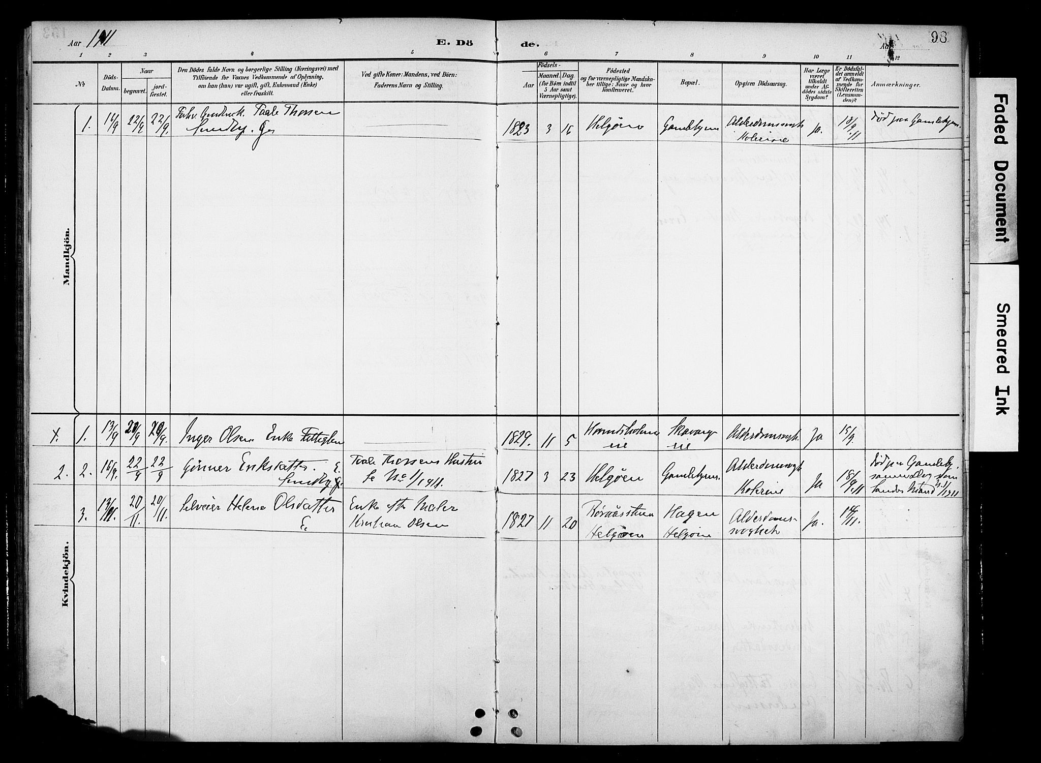 Nes prestekontor, Hedmark, AV/SAH-PREST-020/K/Ka/L0012: Parish register (official) no. 12, 1906-1920, p. 98