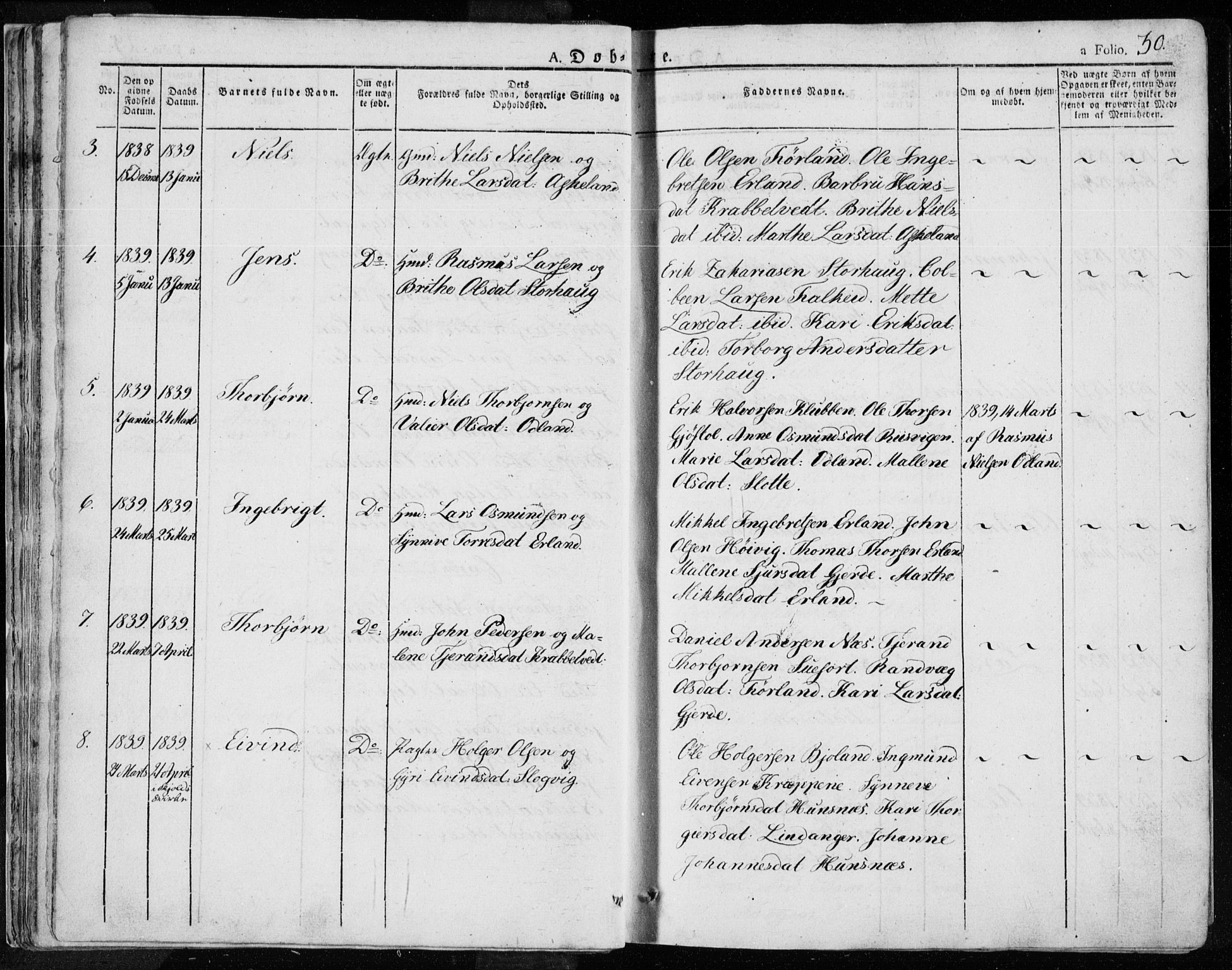 Tysvær sokneprestkontor, AV/SAST-A -101864/H/Ha/Haa/L0001: Parish register (official) no. A 1.1, 1831-1856, p. 30