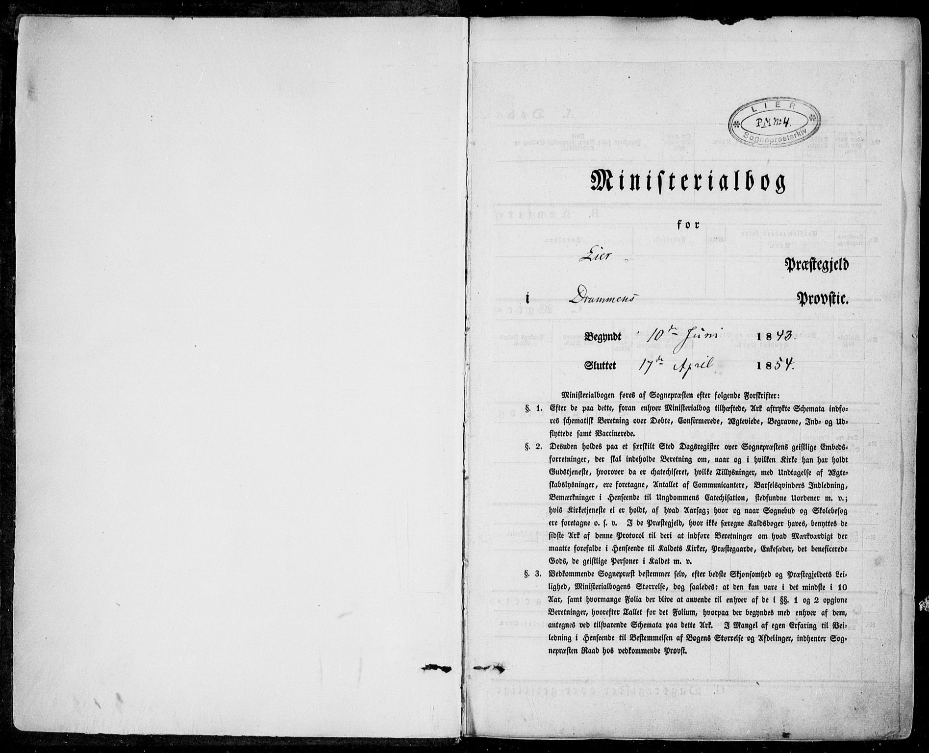 Lier kirkebøker, AV/SAKO-A-230/F/Fa/L0011: Parish register (official) no. I 11, 1843-1854