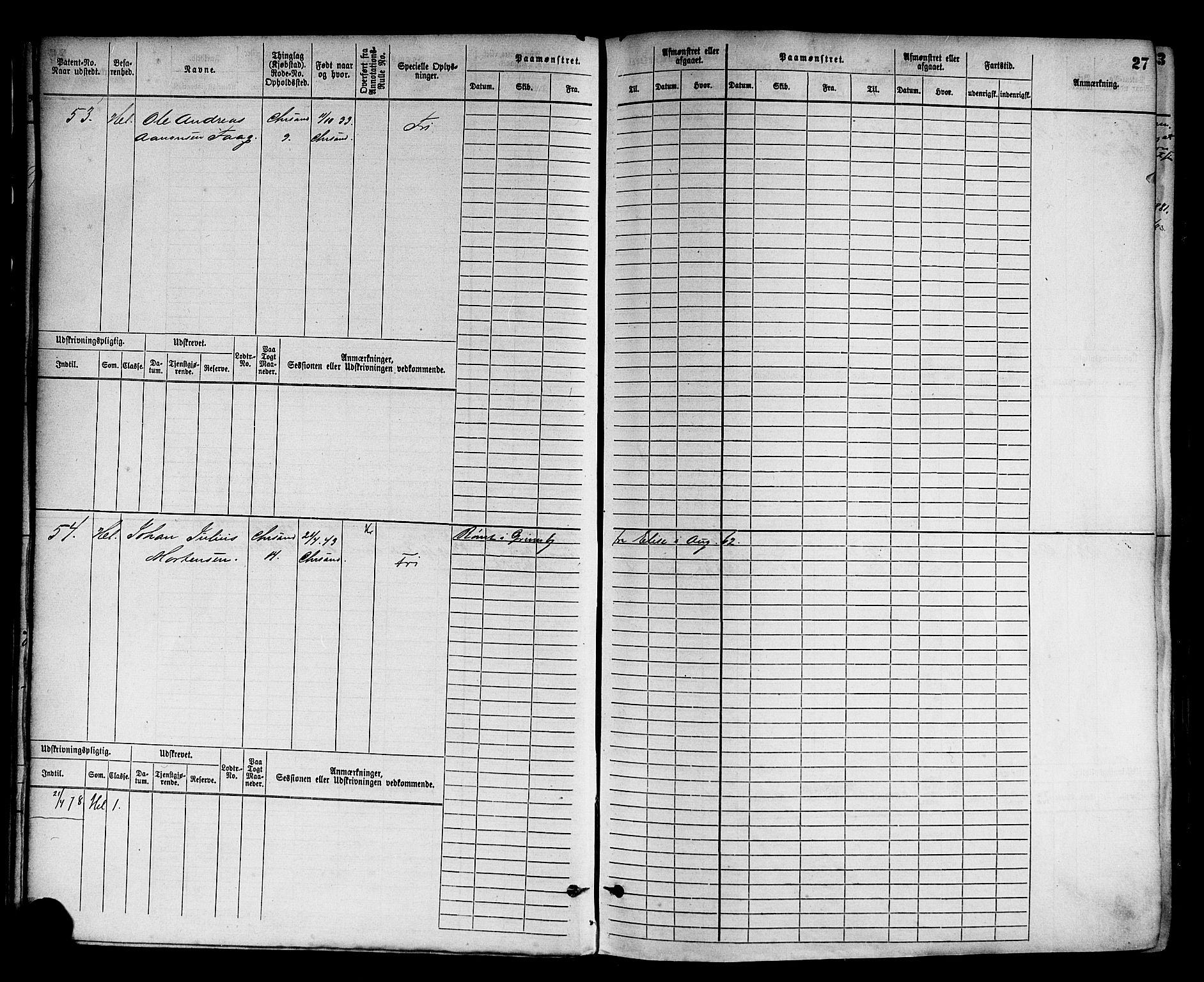 Kristiansand mønstringskrets, AV/SAK-2031-0015/F/Fb/L0003: Hovedrulle nr 1-762, I-10, 1860-1911, p. 35