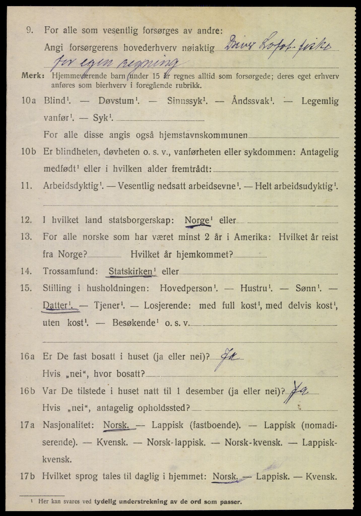 SAT, 1920 census for Leiranger, 1920, p. 2078