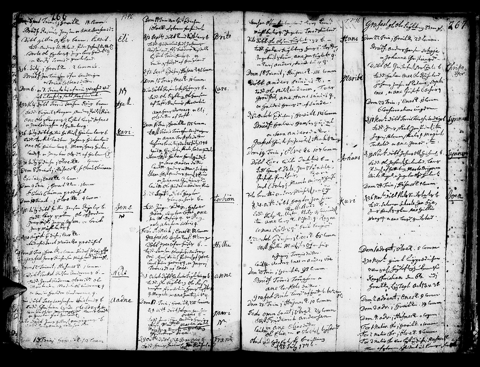 Kvinnherad sokneprestembete, SAB/A-76401/H/Haa: Parish register (official) no. A 2, 1710-1753, p. 266-267