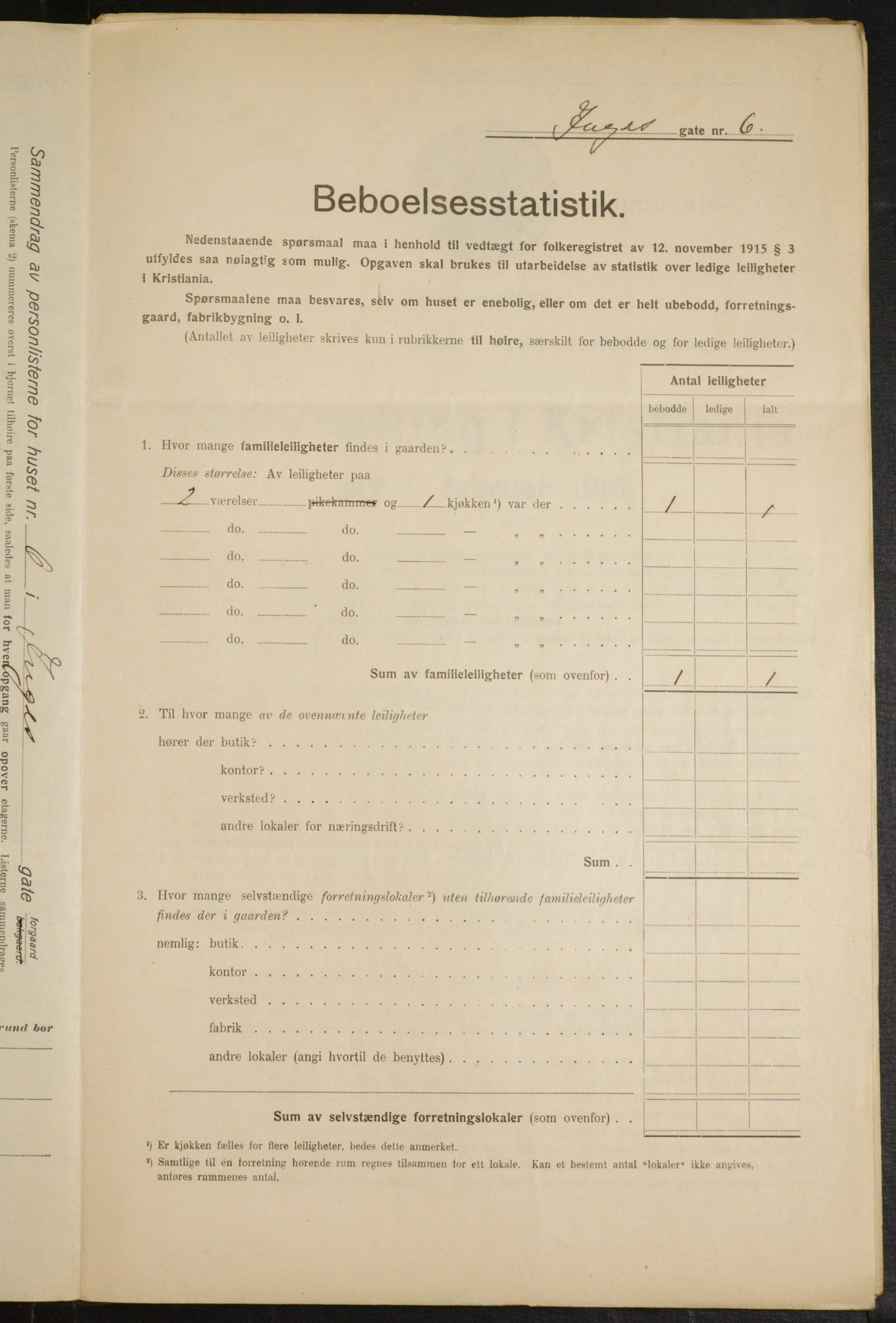 OBA, Municipal Census 1916 for Kristiania, 1916, p. 44864