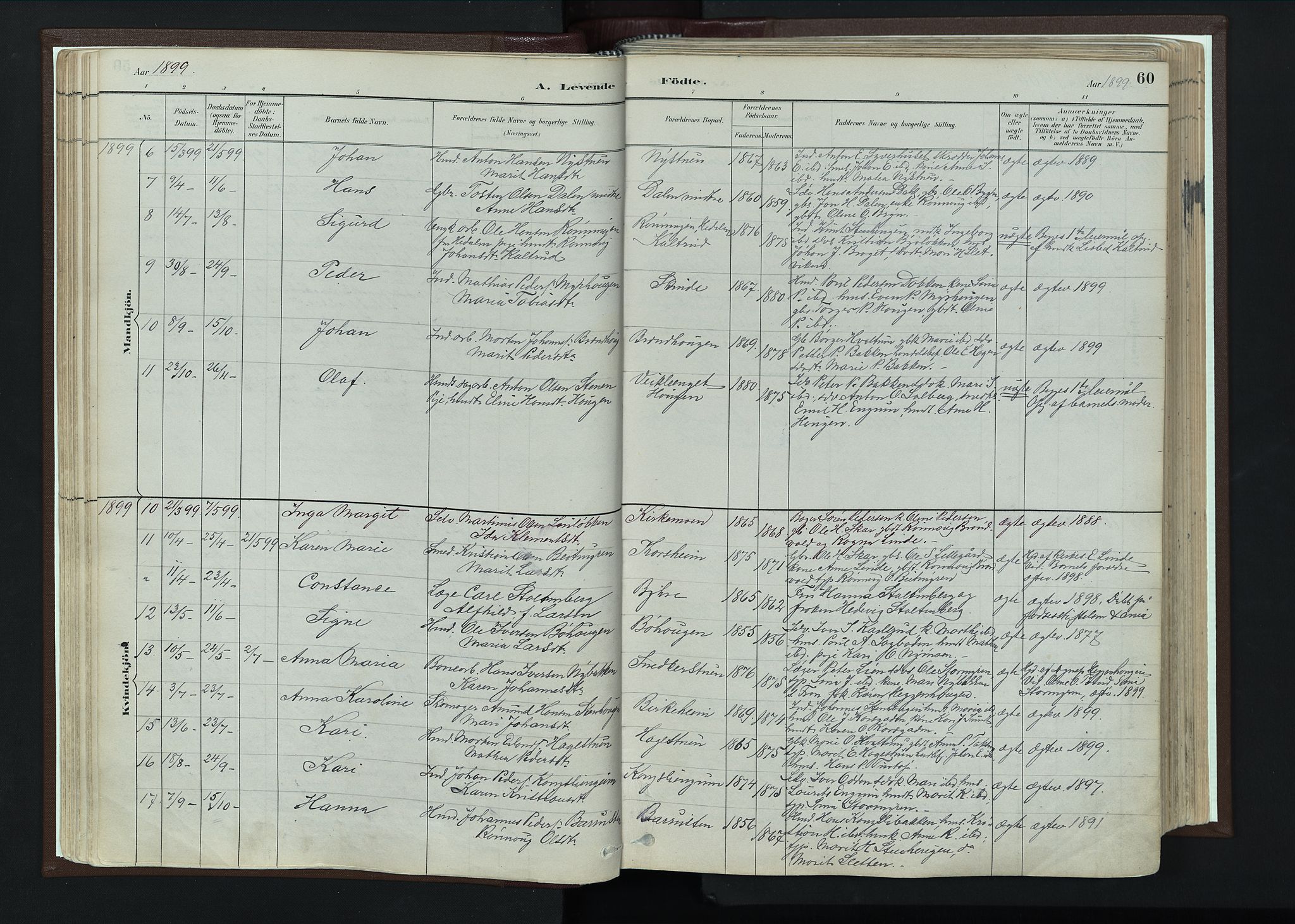 Nord-Fron prestekontor, SAH/PREST-080/H/Ha/Haa/L0004: Parish register (official) no. 4, 1884-1914, p. 60