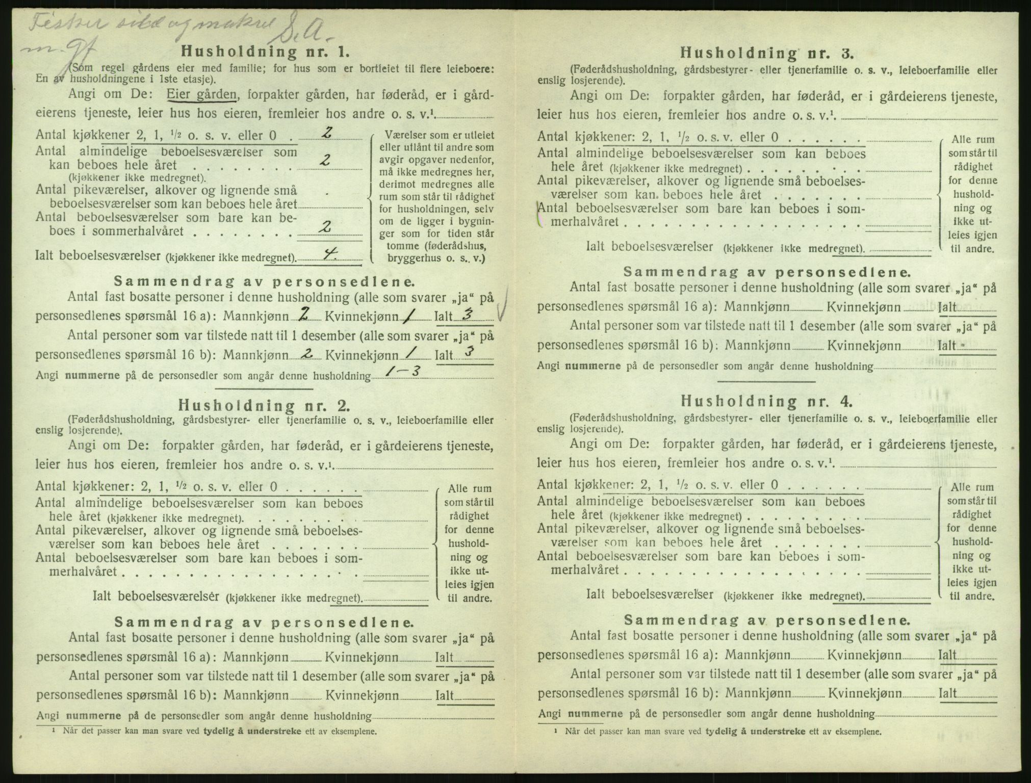 SAK, 1920 census for Høvåg, 1920, p. 521