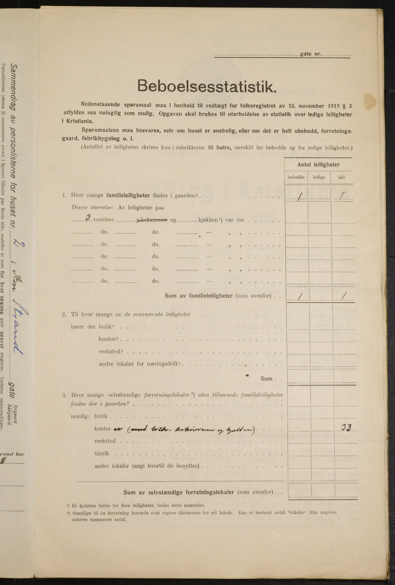 OBA, Municipal Census 1916 for Kristiania, 1916, p. 105658