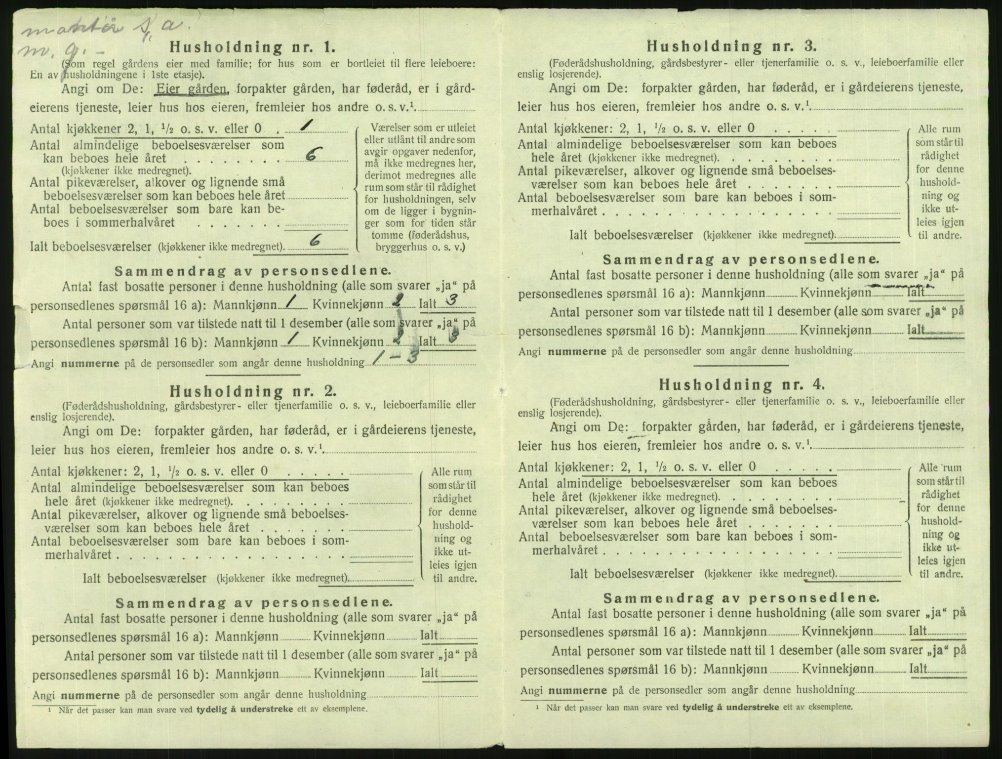 SAK, 1920 census for Dypvåg, 1920, p. 44