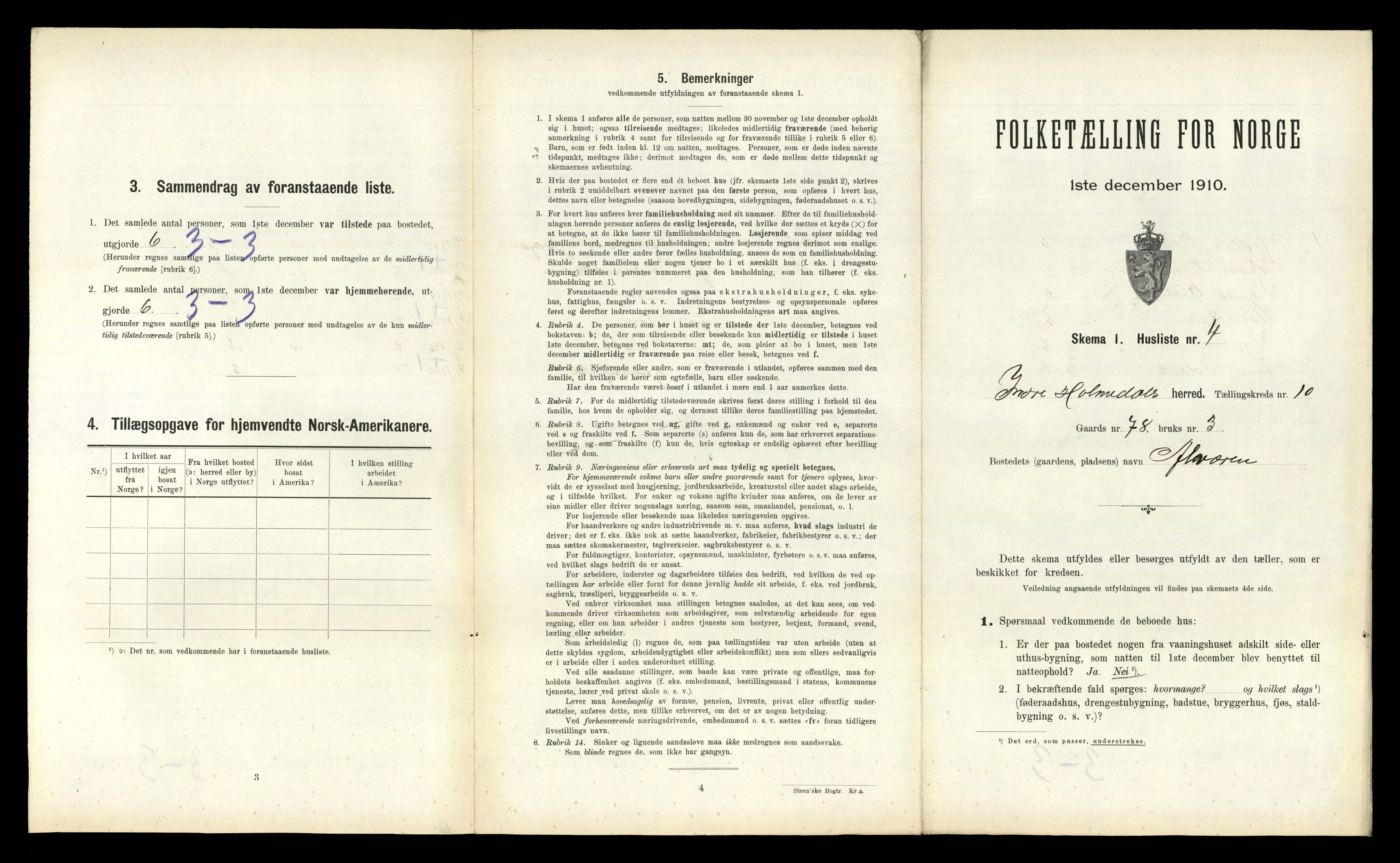RA, 1910 census for Indre Holmedal, 1910, p. 748