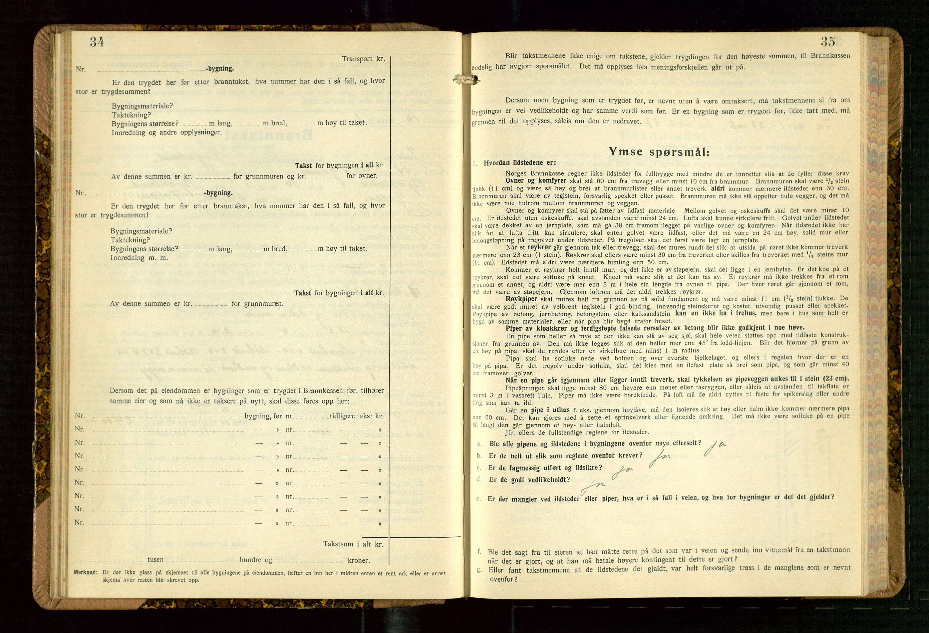 Jelsa lensmannskontor, AV/SAST-A-100360/Gob/L0003: "Branntakstprotokoll", 1942-1955, p. 34-35