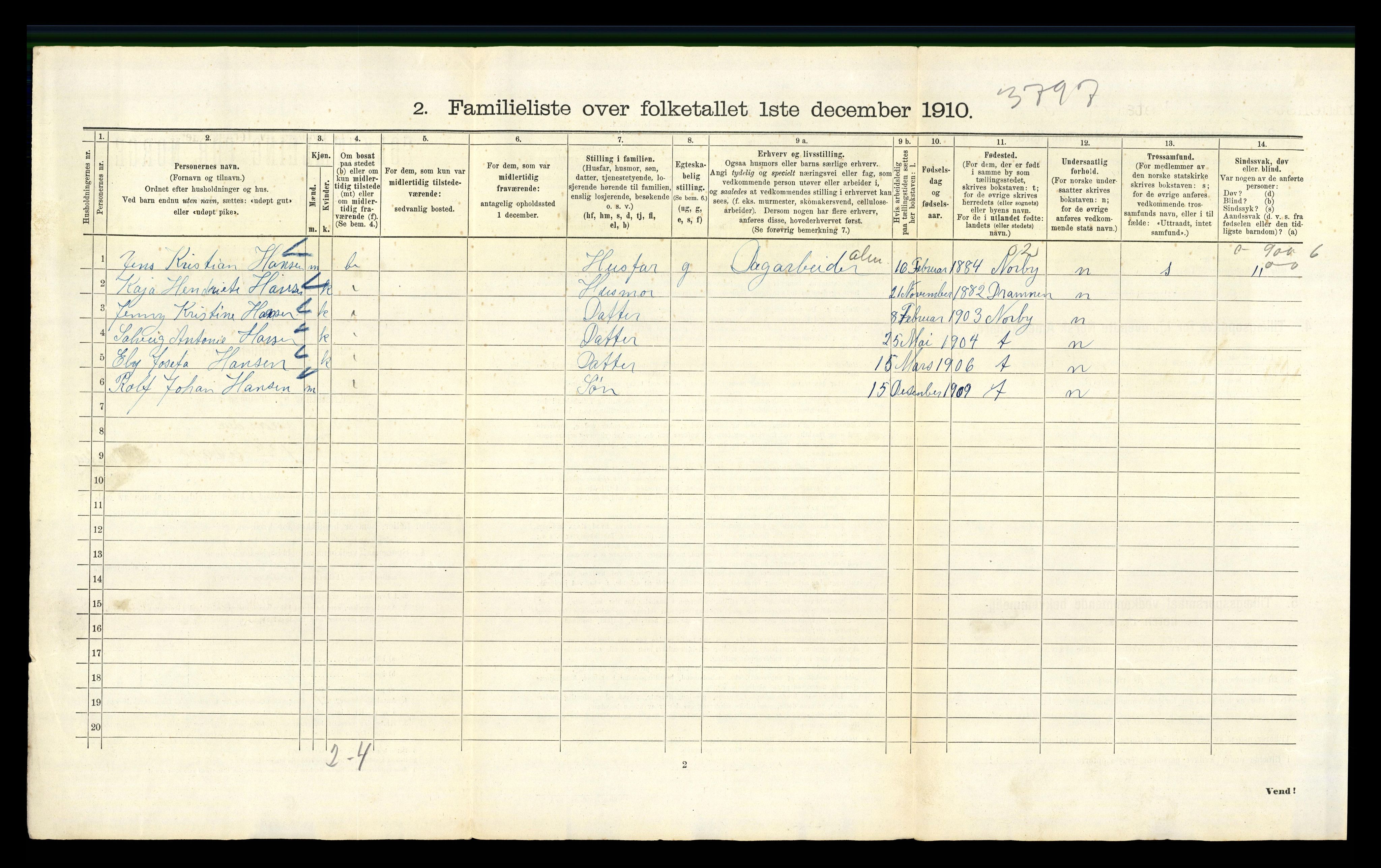 RA, 1910 census for Kristiania, 1910, p. 2090