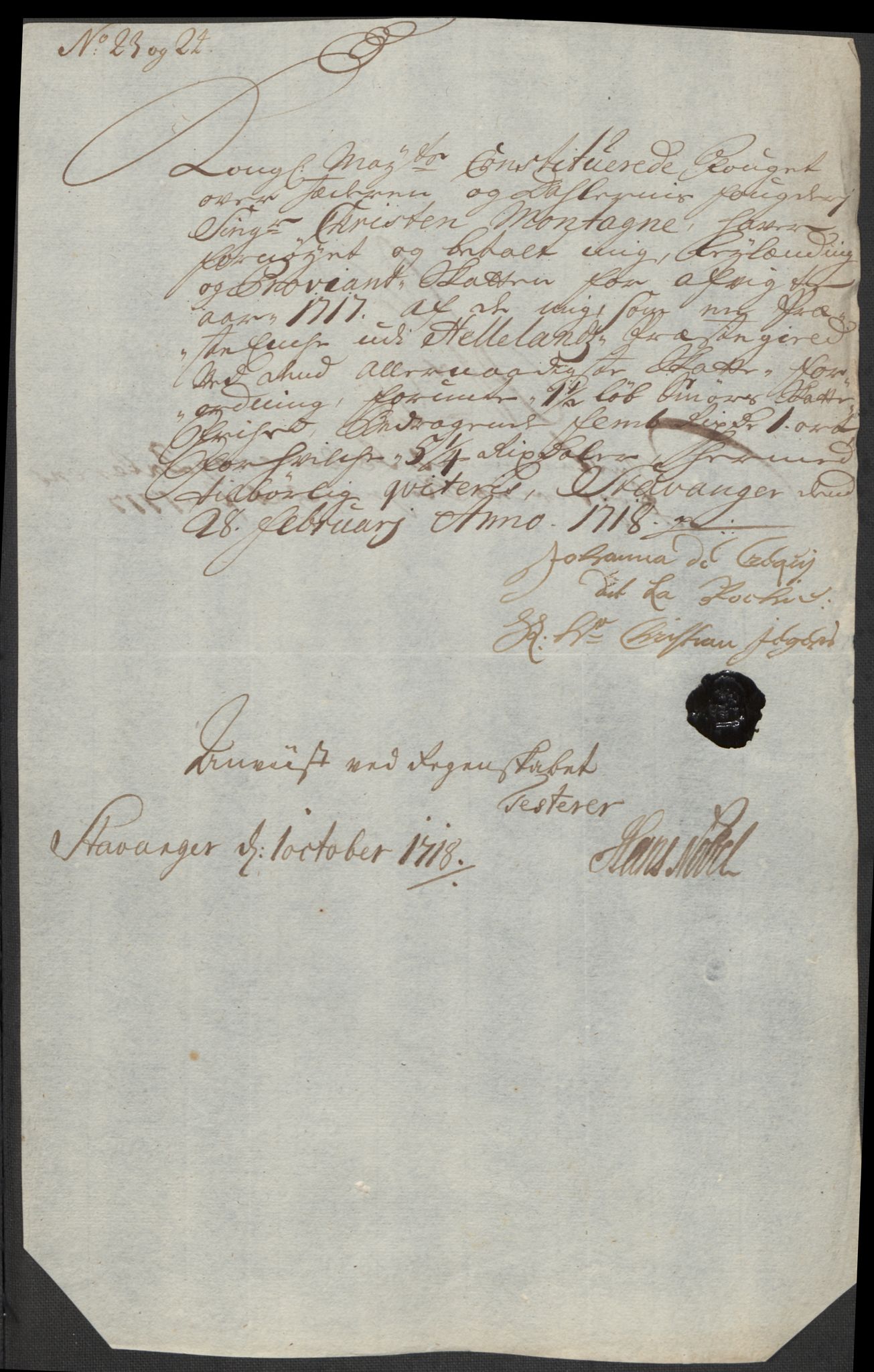 Rentekammeret inntil 1814, Reviderte regnskaper, Fogderegnskap, AV/RA-EA-4092/R46/L2742: Fogderegnskap Jæren og Dalane, 1717, p. 129