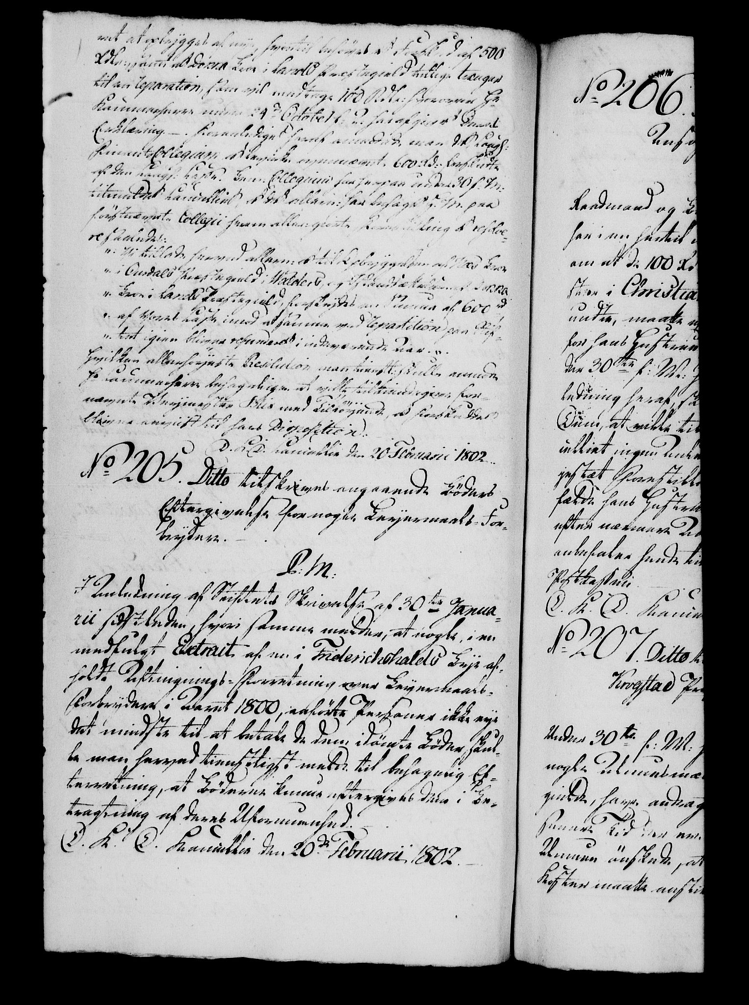 Danske Kanselli 1800-1814, AV/RA-EA-3024/H/Hg/Hga/Hgaa/L0005: Brevbok, 1802