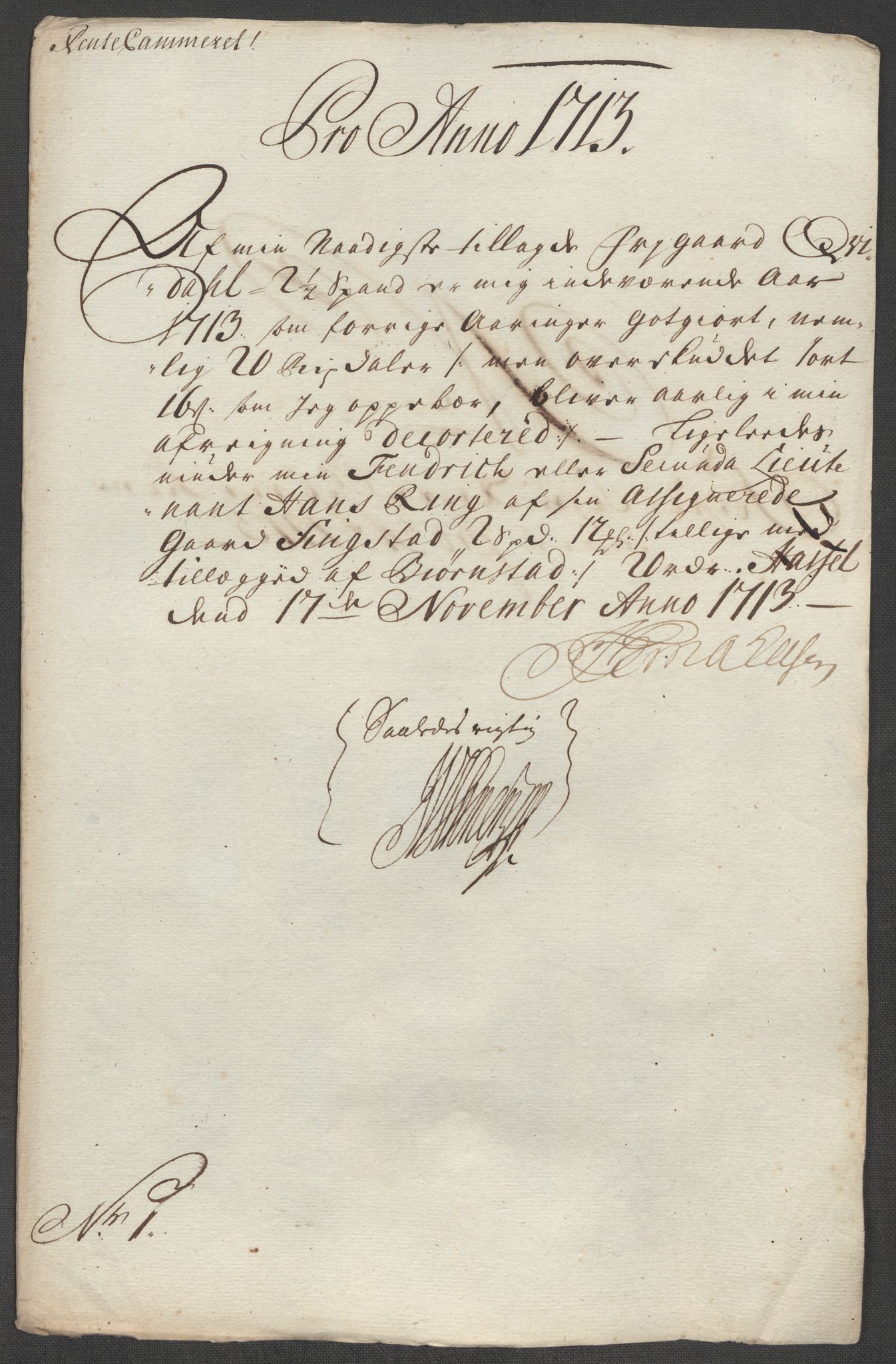 Rentekammeret inntil 1814, Reviderte regnskaper, Fogderegnskap, AV/RA-EA-4092/R57/L3861: Fogderegnskap Fosen, 1712-1713, p. 450