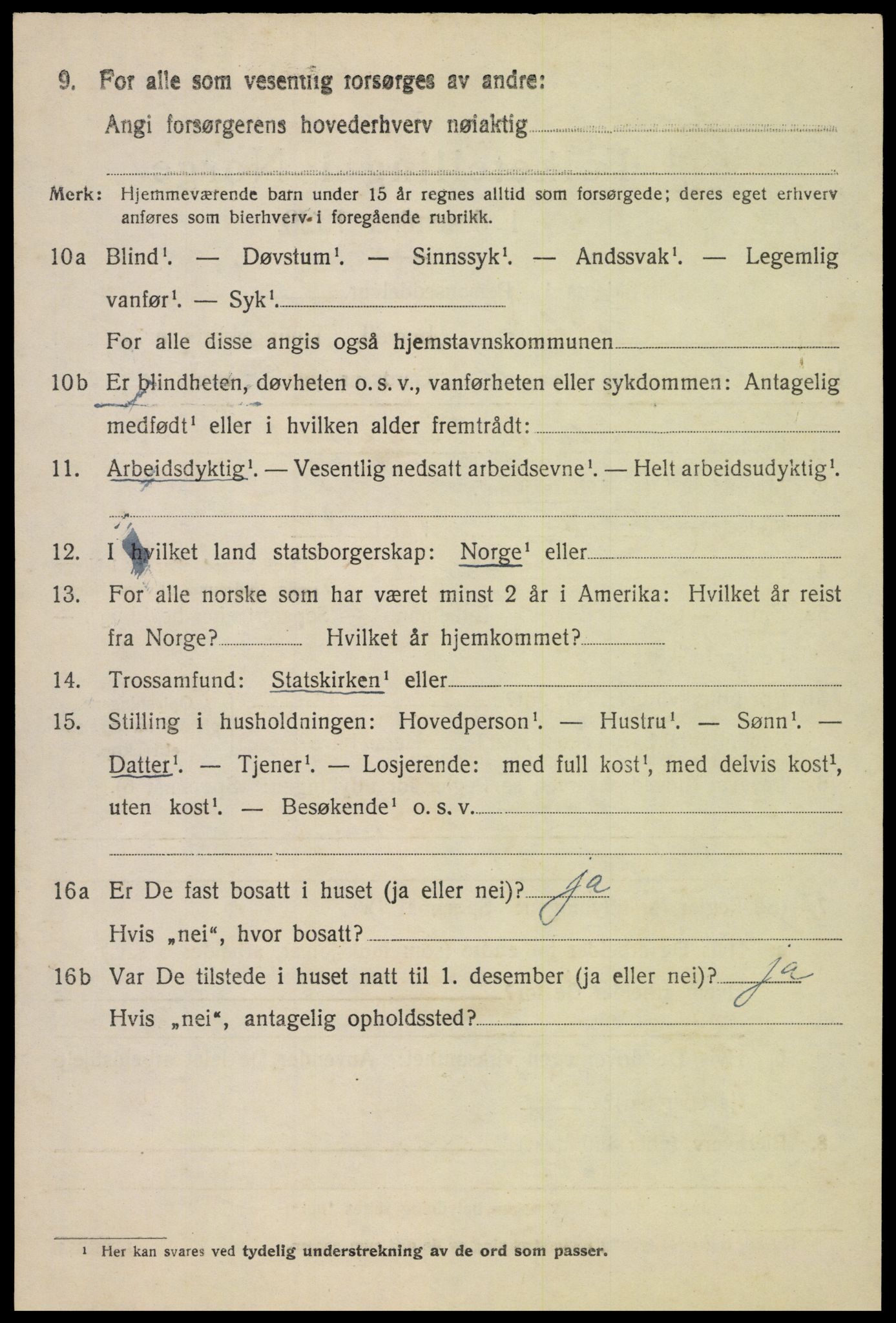 SAH, 1920 census for Fåberg, 1920, p. 3379