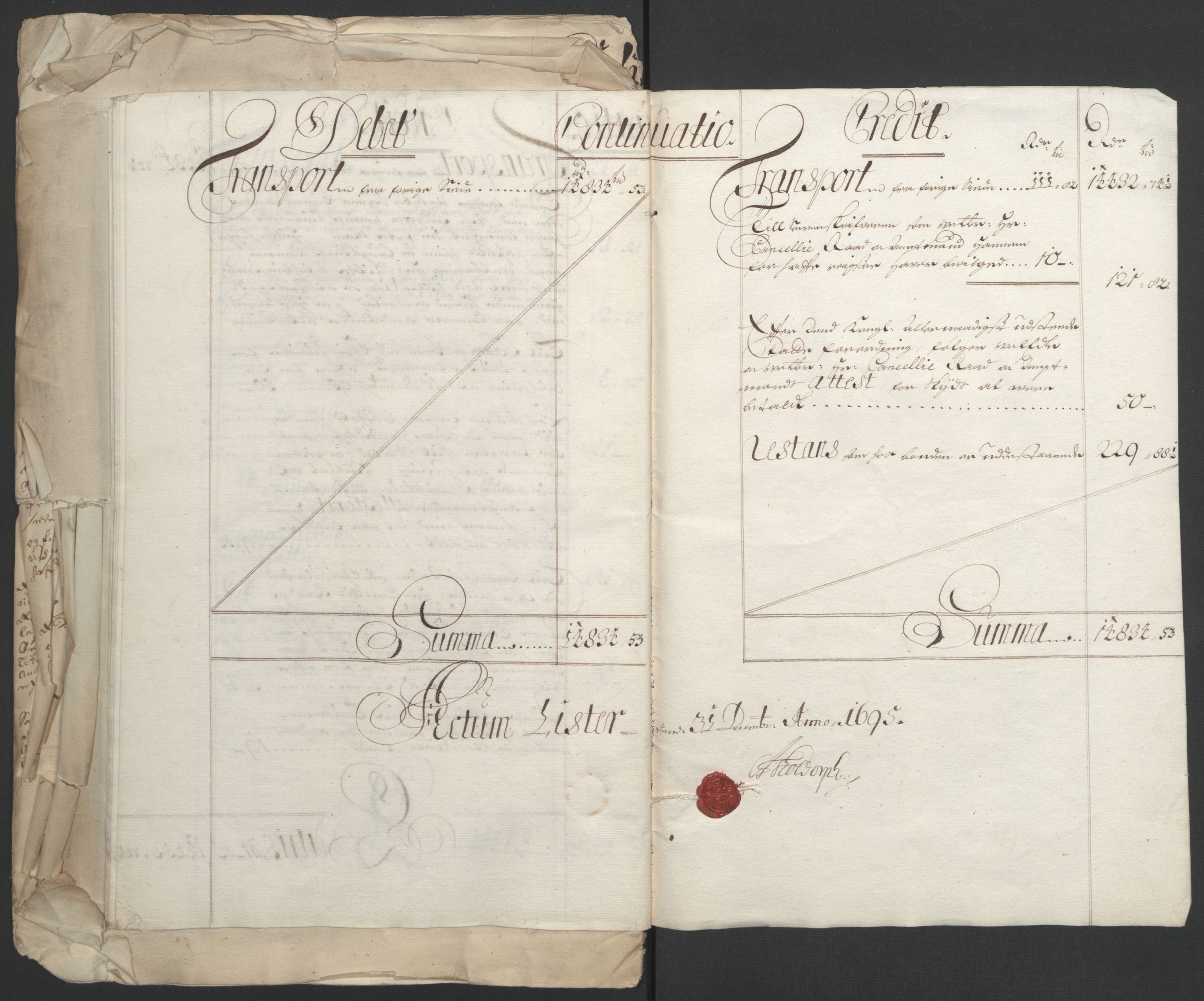 Rentekammeret inntil 1814, Reviderte regnskaper, Fogderegnskap, AV/RA-EA-4092/R43/L2545: Fogderegnskap Lista og Mandal, 1694-1695, p. 213