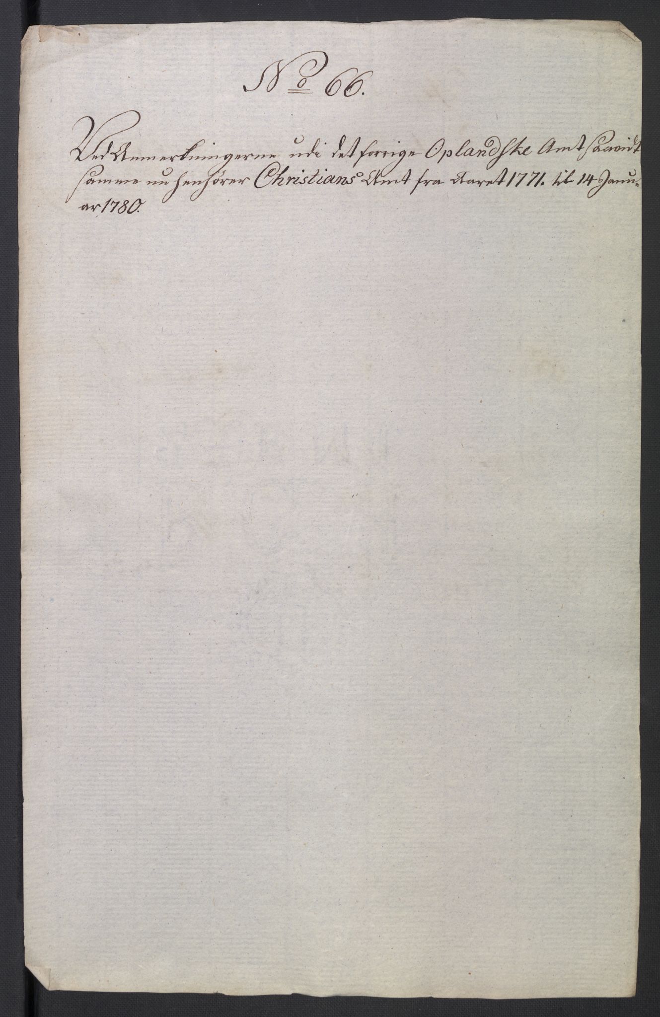 Rentekammeret inntil 1814, Reviderte regnskaper, Mindre regnskaper, AV/RA-EA-4068/Rb/L0014: Opplands amt, 1771-1779, p. 23