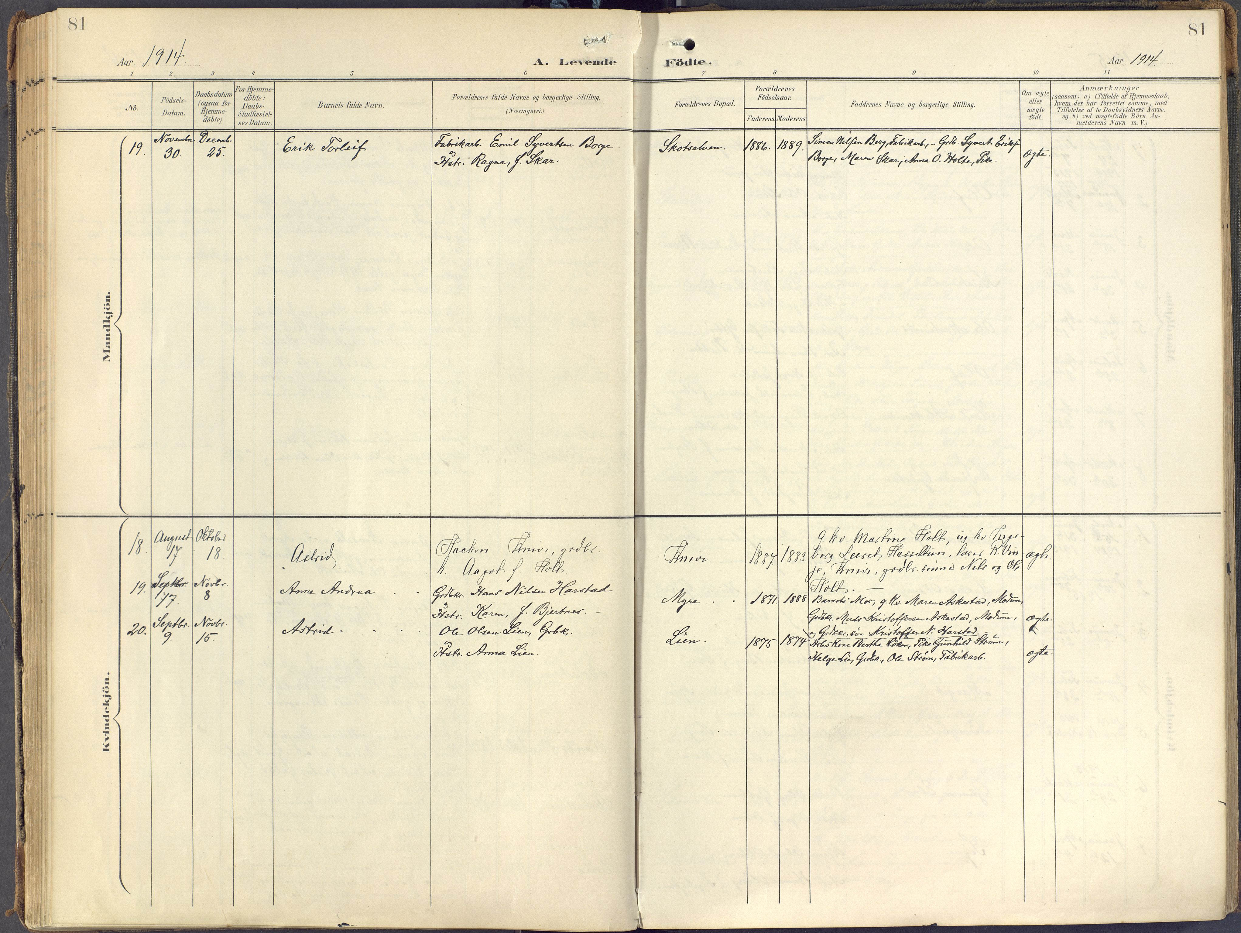 Eiker kirkebøker, SAKO/A-4/F/Fc/L0004: Parish register (official) no. III 4, 1900-1919, p. 81